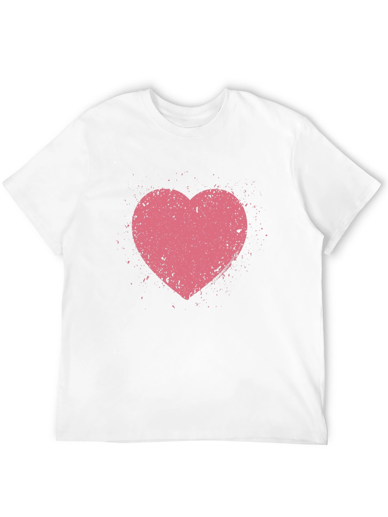 Distressed Heart Graphic Tee - Black Casual Shirt