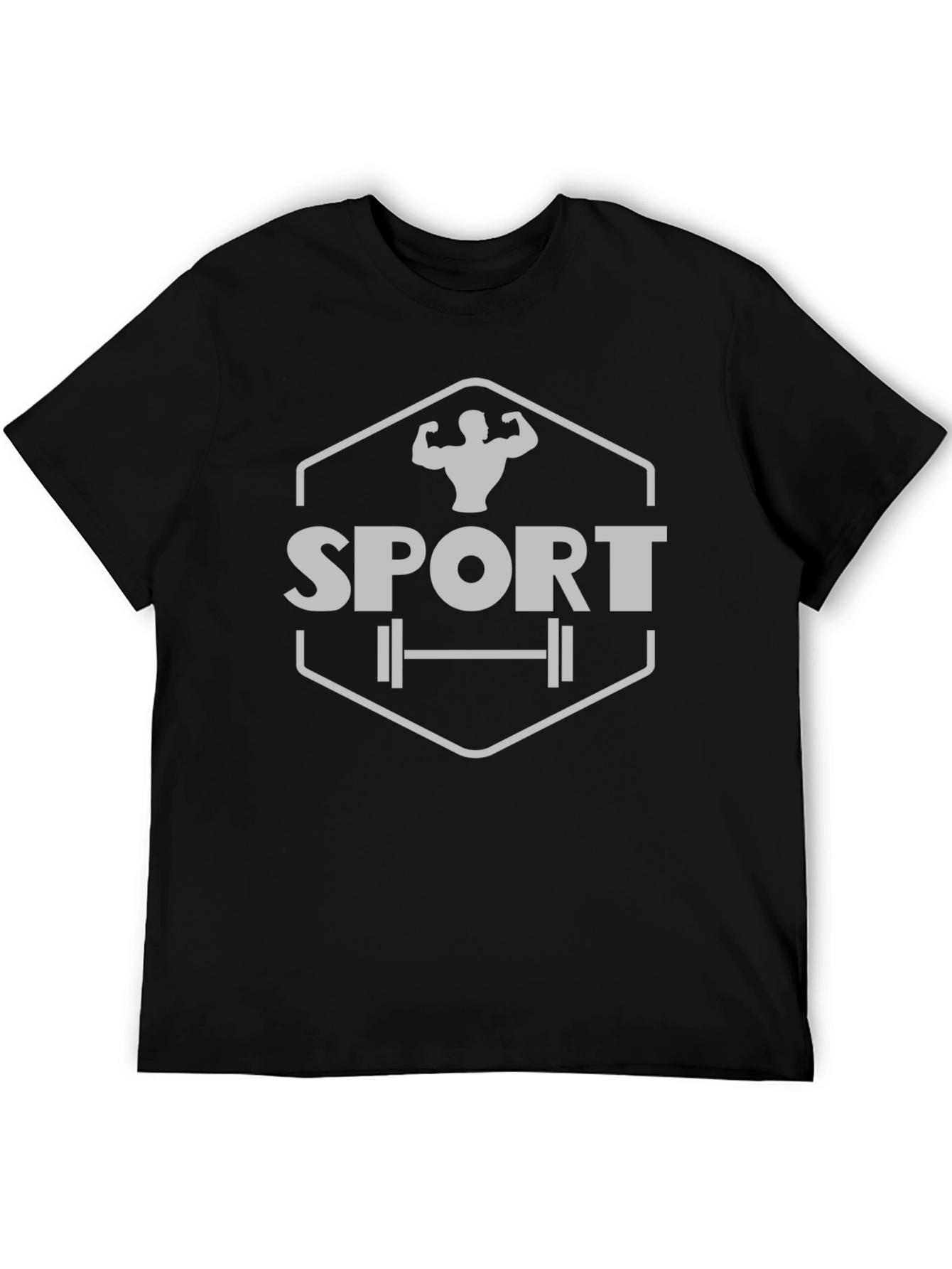 Mens Black Sport Graphic T-Shirt