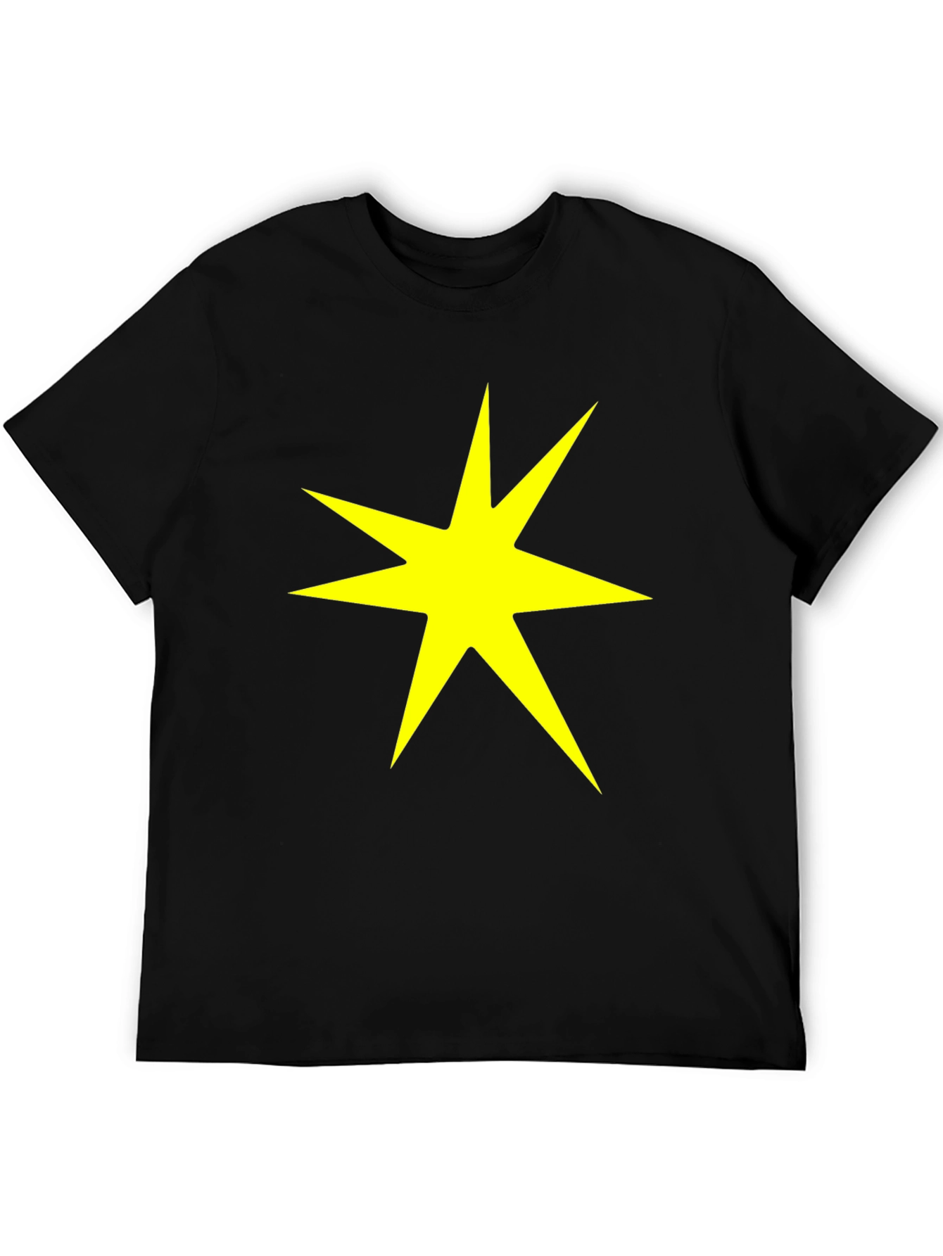 Starburst Graphic Tee - Bold Yellow on Black