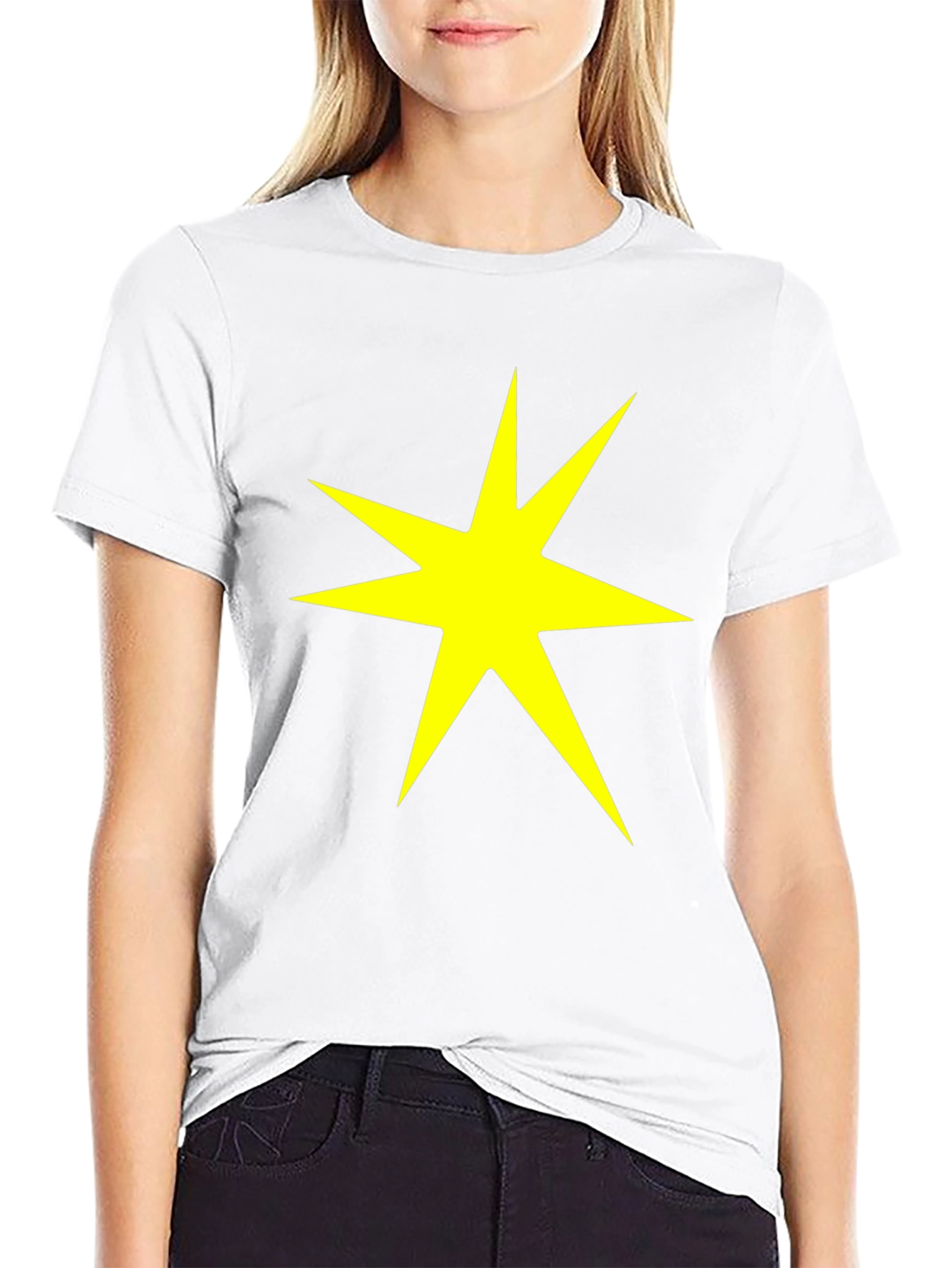 Starburst Graphic Tee - Bold Yellow on Black