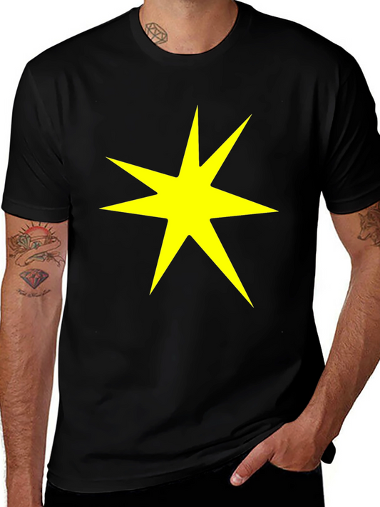 Starburst Graphic Tee - Bold Yellow on Black