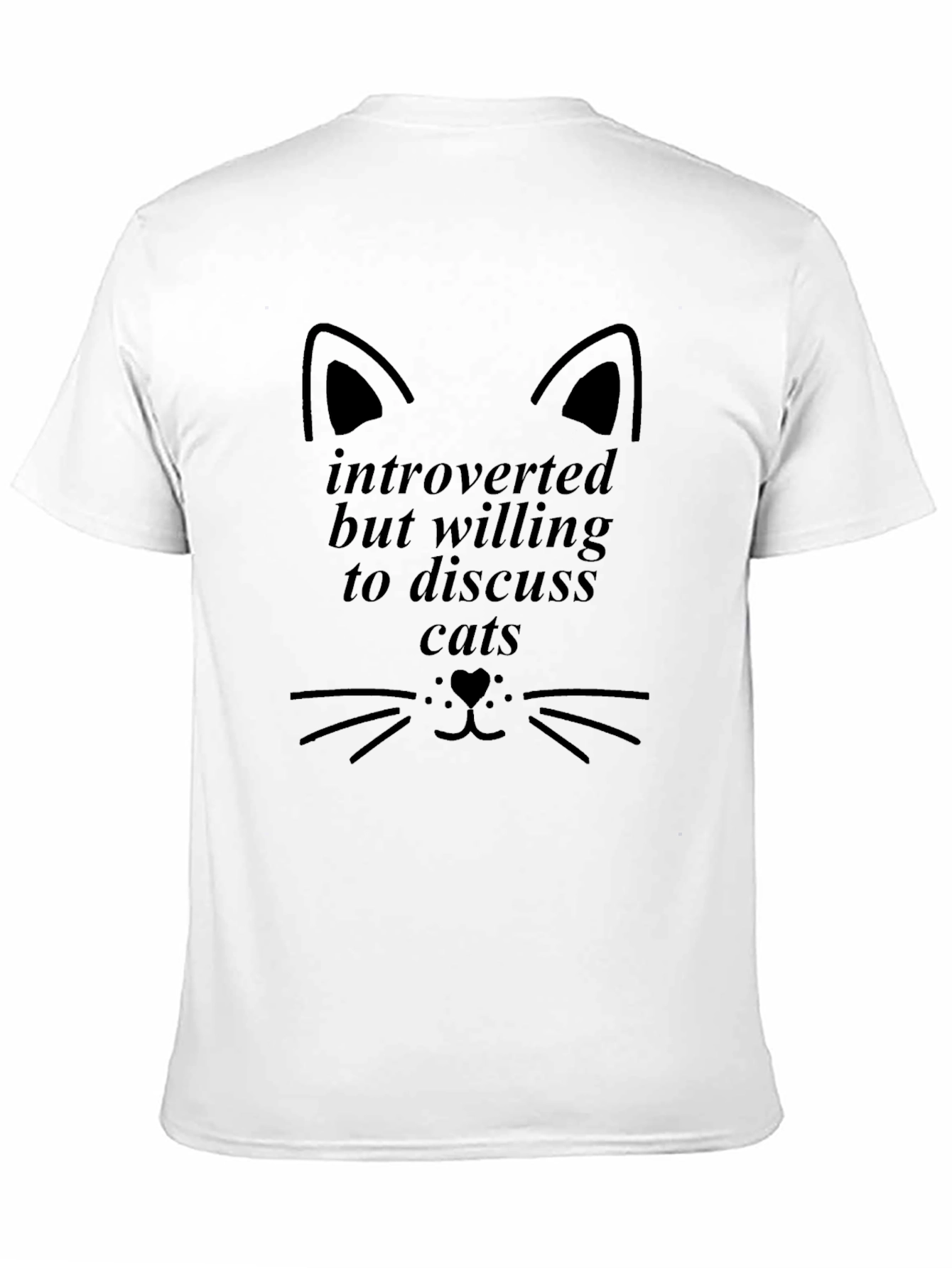 Introverted Cat Lover Graphic T-Shirt