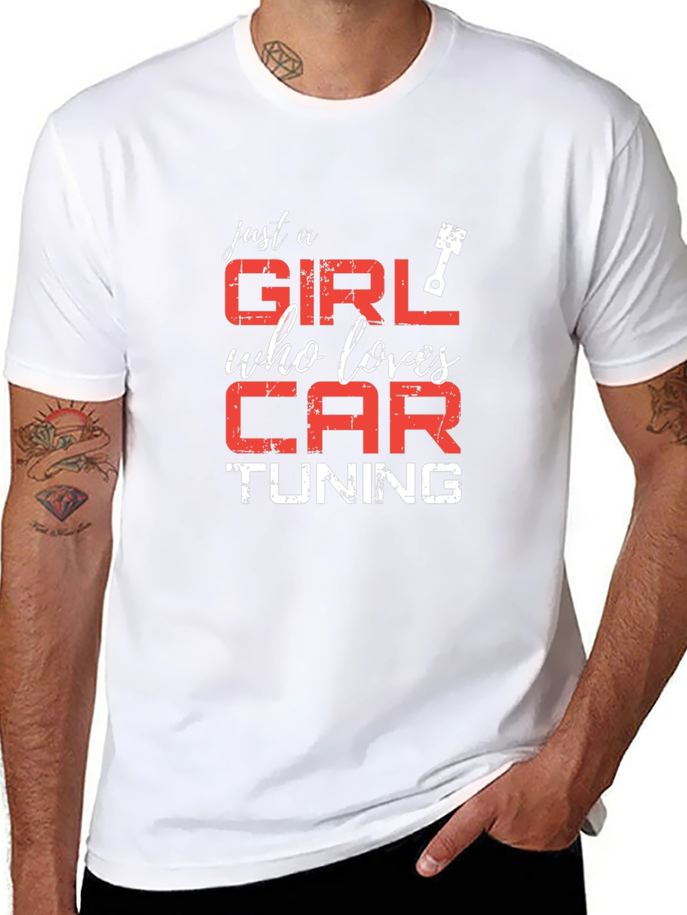 Girl Who Loves Car Tuning Graphic Tee