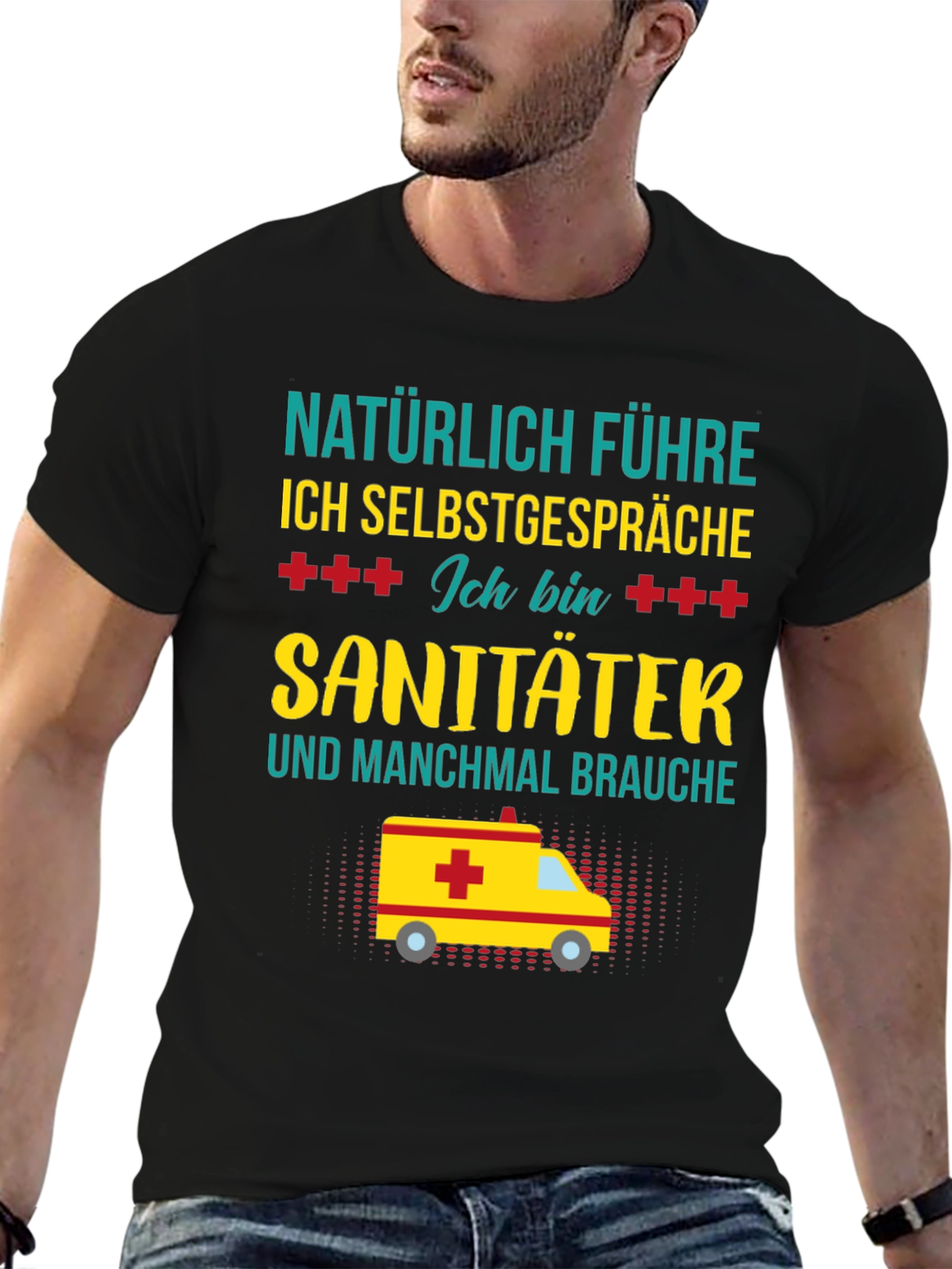 Funny EMT T-Shirt - Naturally I Talk To Myself