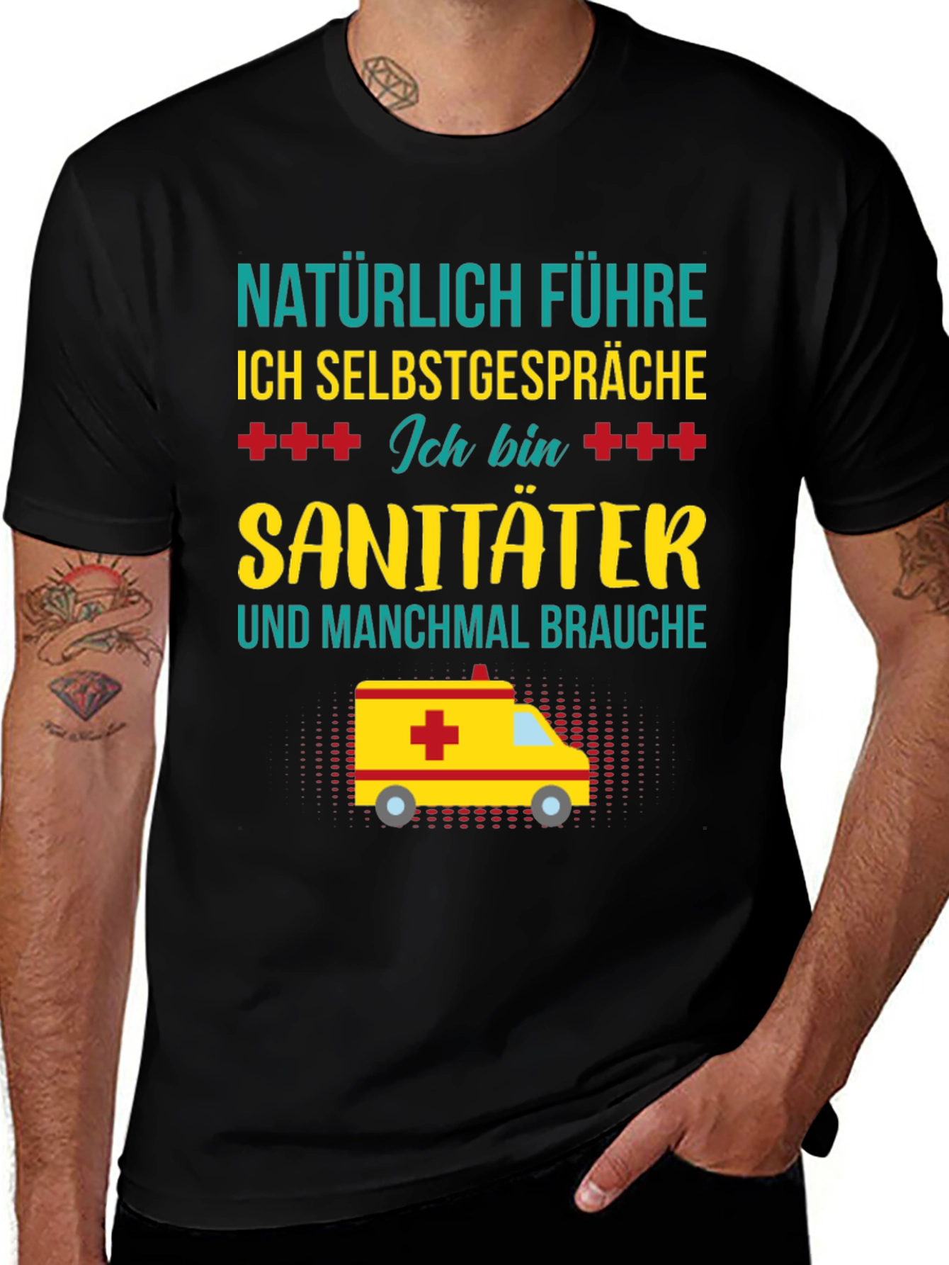 Funny EMT T-Shirt - Naturally I Talk To Myself