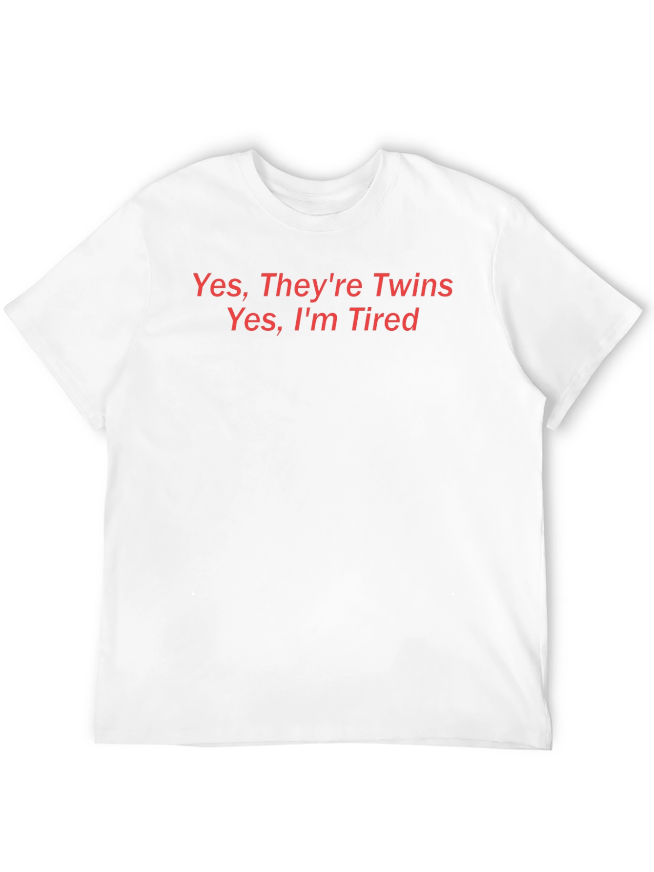 Twins Dad Black T-Shirt - Yes Im Tired