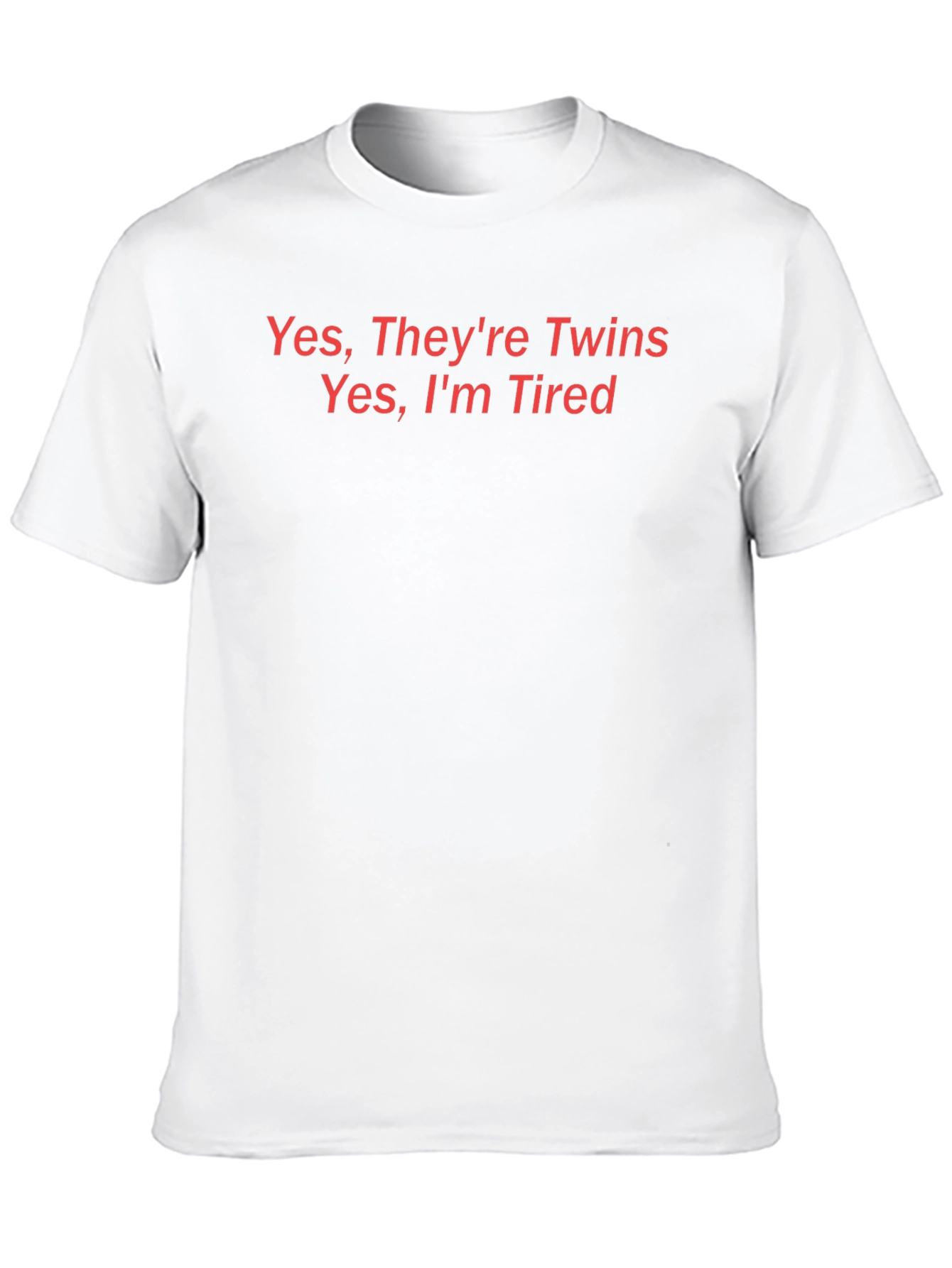 Twins Dad Black T-Shirt - Yes Im Tired