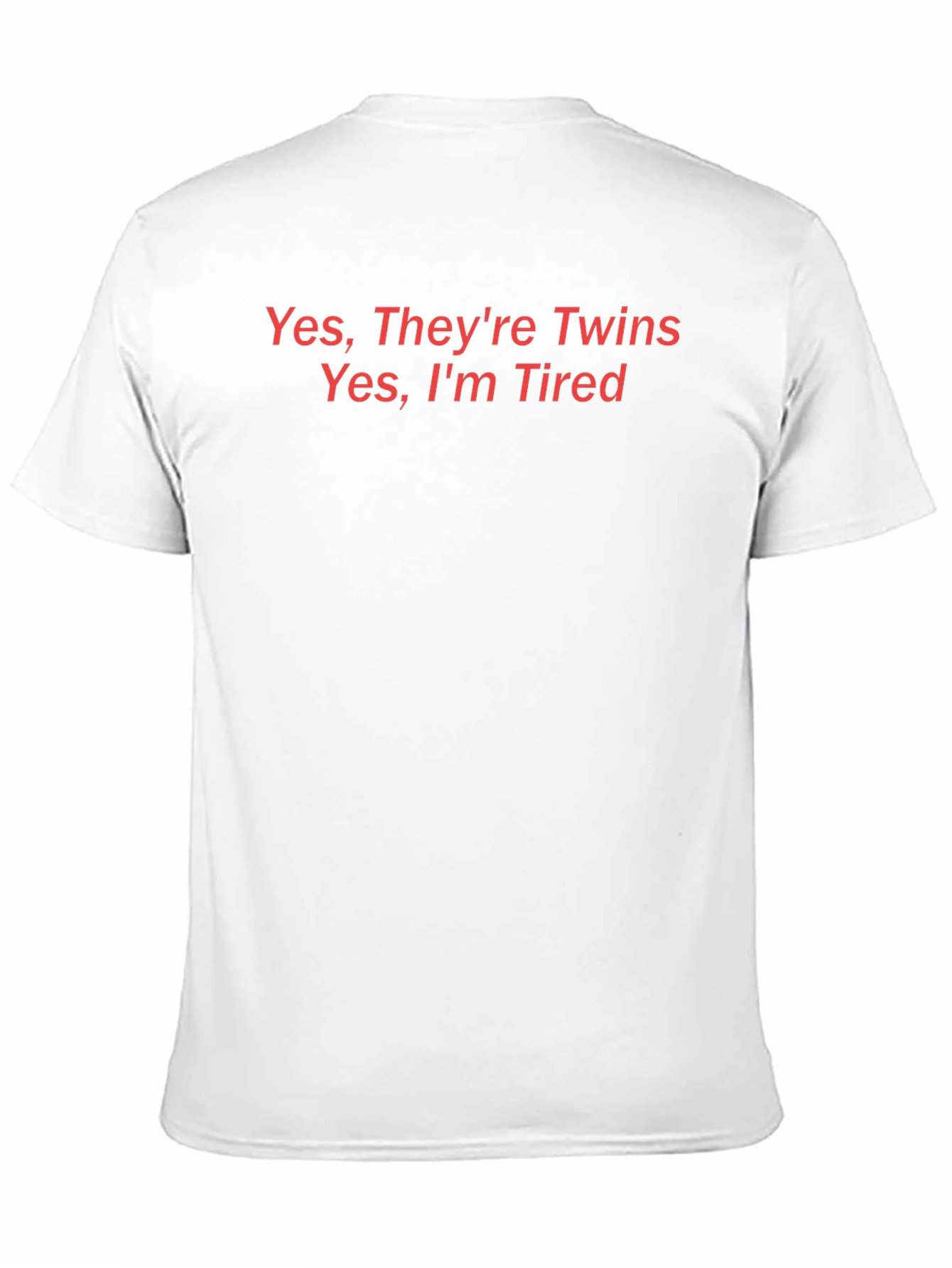 Twins Dad Black T-Shirt - Yes Im Tired