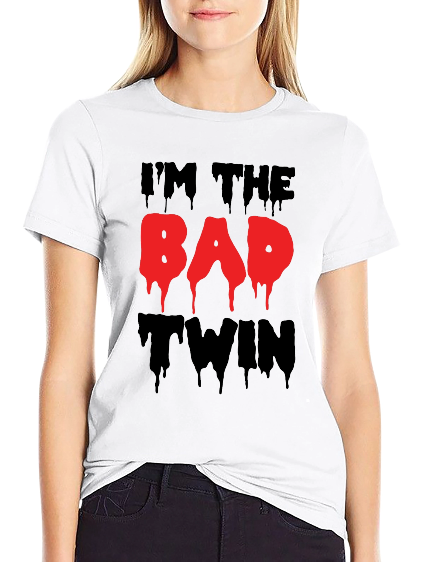 Im The Bad Twin Funny Graphic T-Shirt