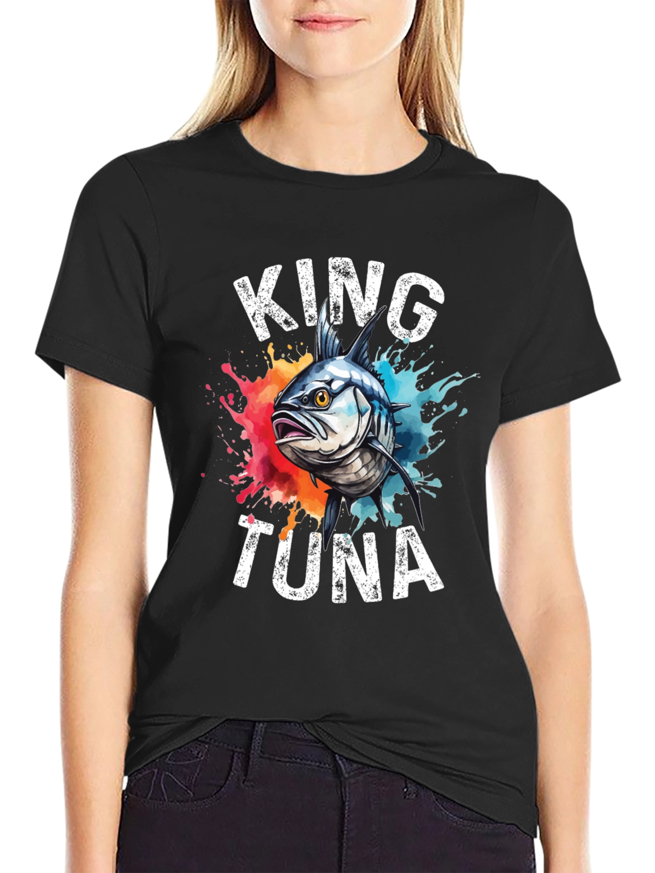 King Tuna Graphic T-Shirt - Mens Black Tee