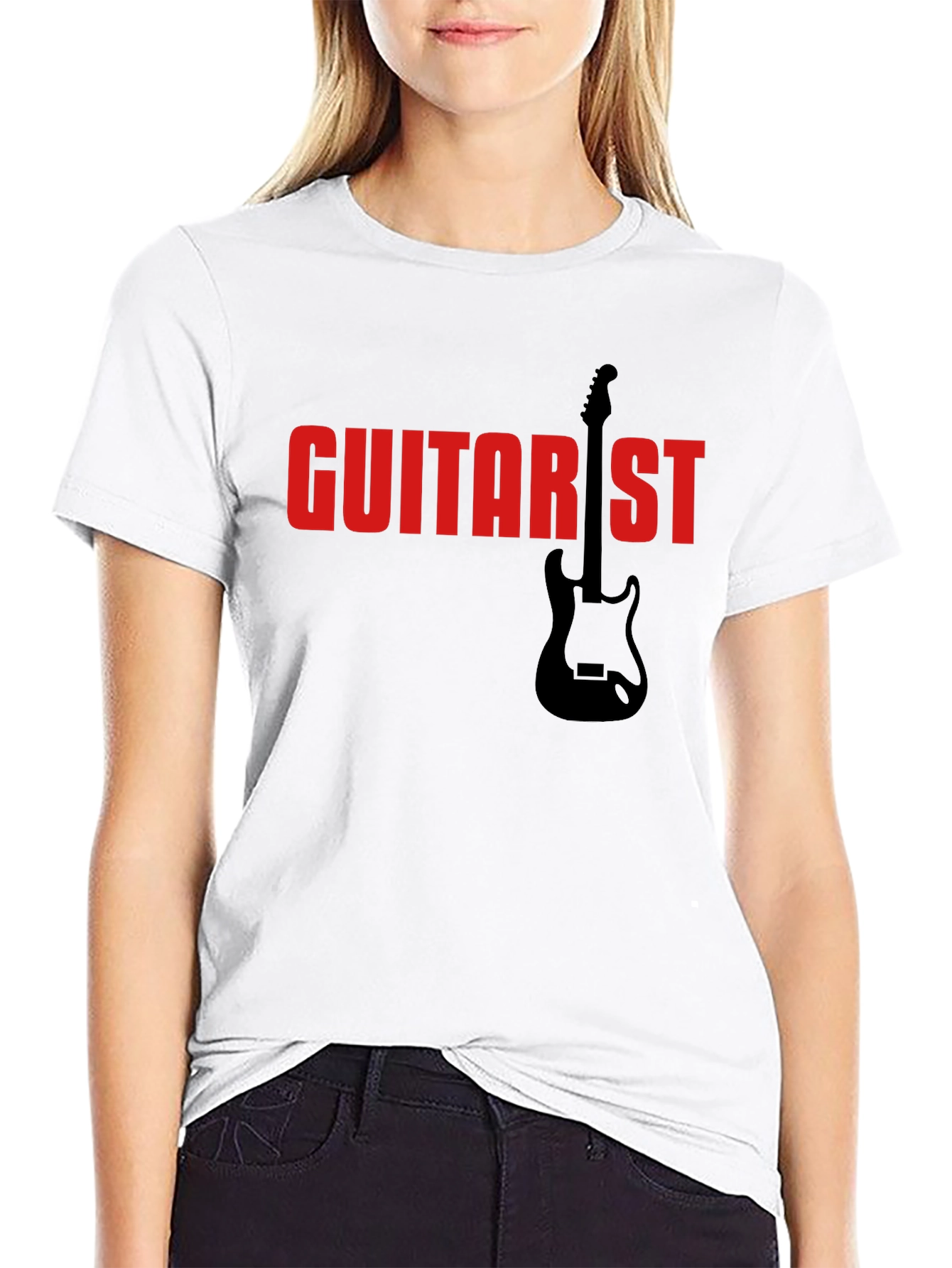 Guitar Street Black Graphic Tee