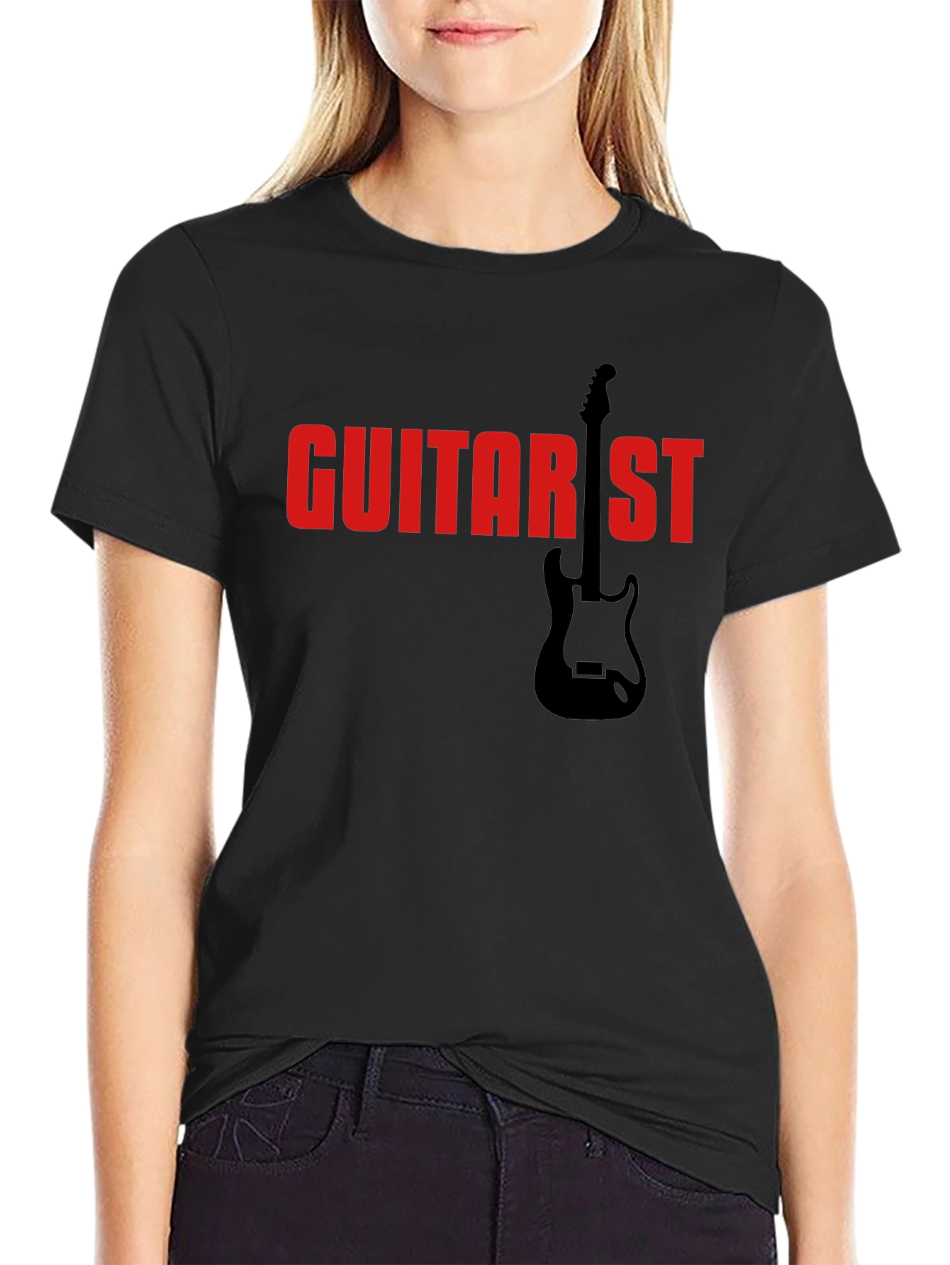 Guitar Street Black Graphic Tee