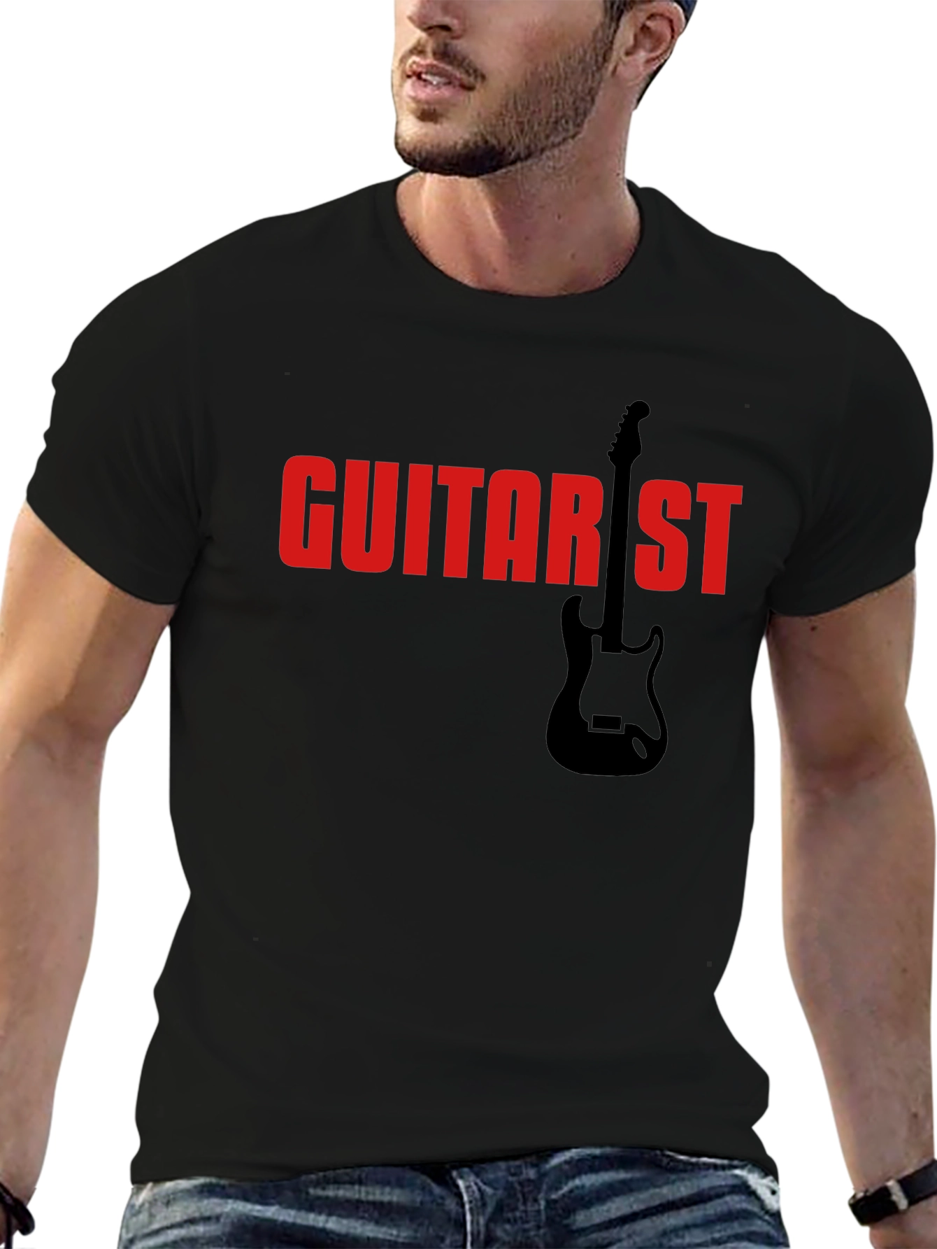 Guitar Street Black Graphic Tee