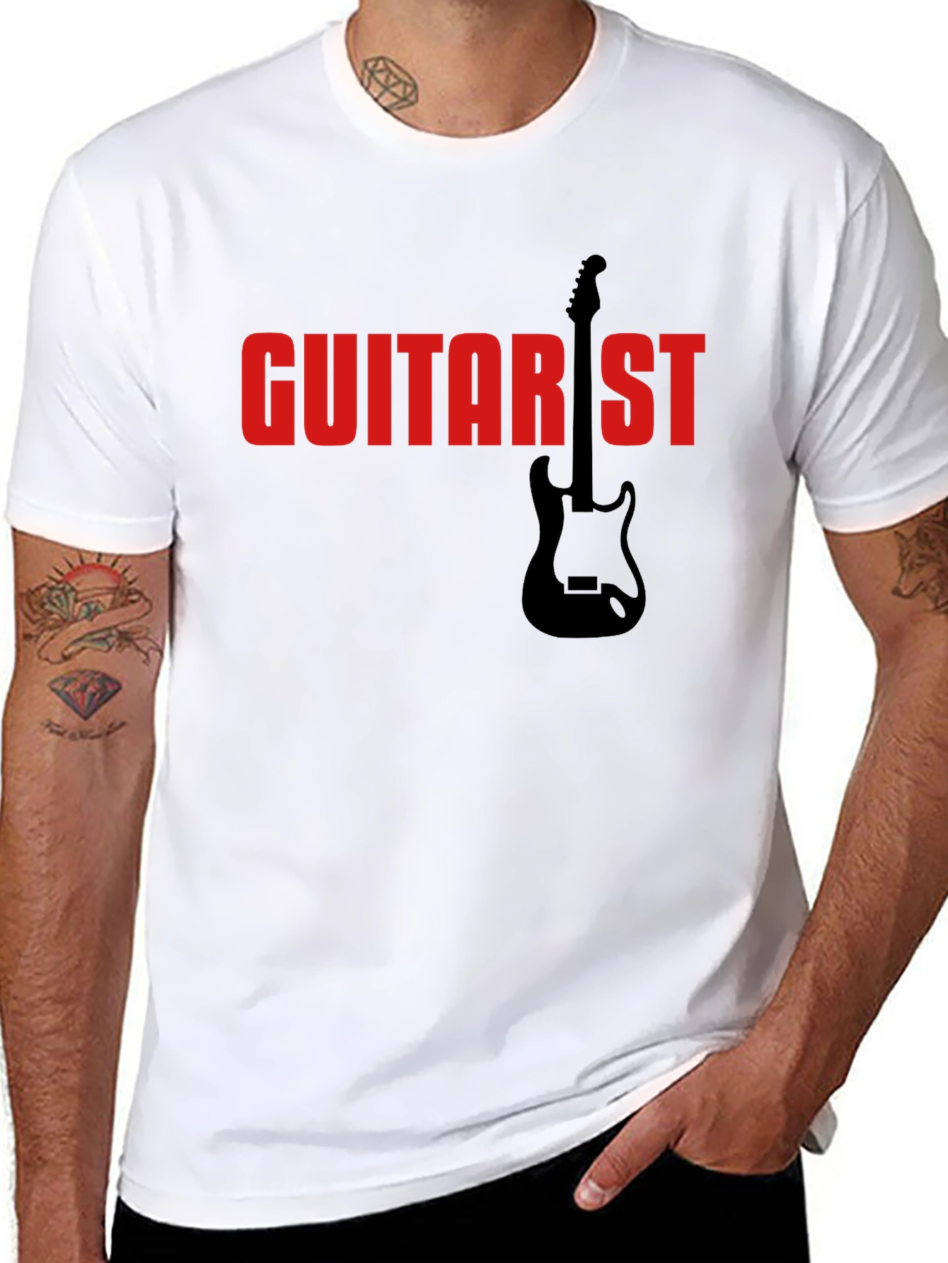 Guitar Street Black Graphic Tee