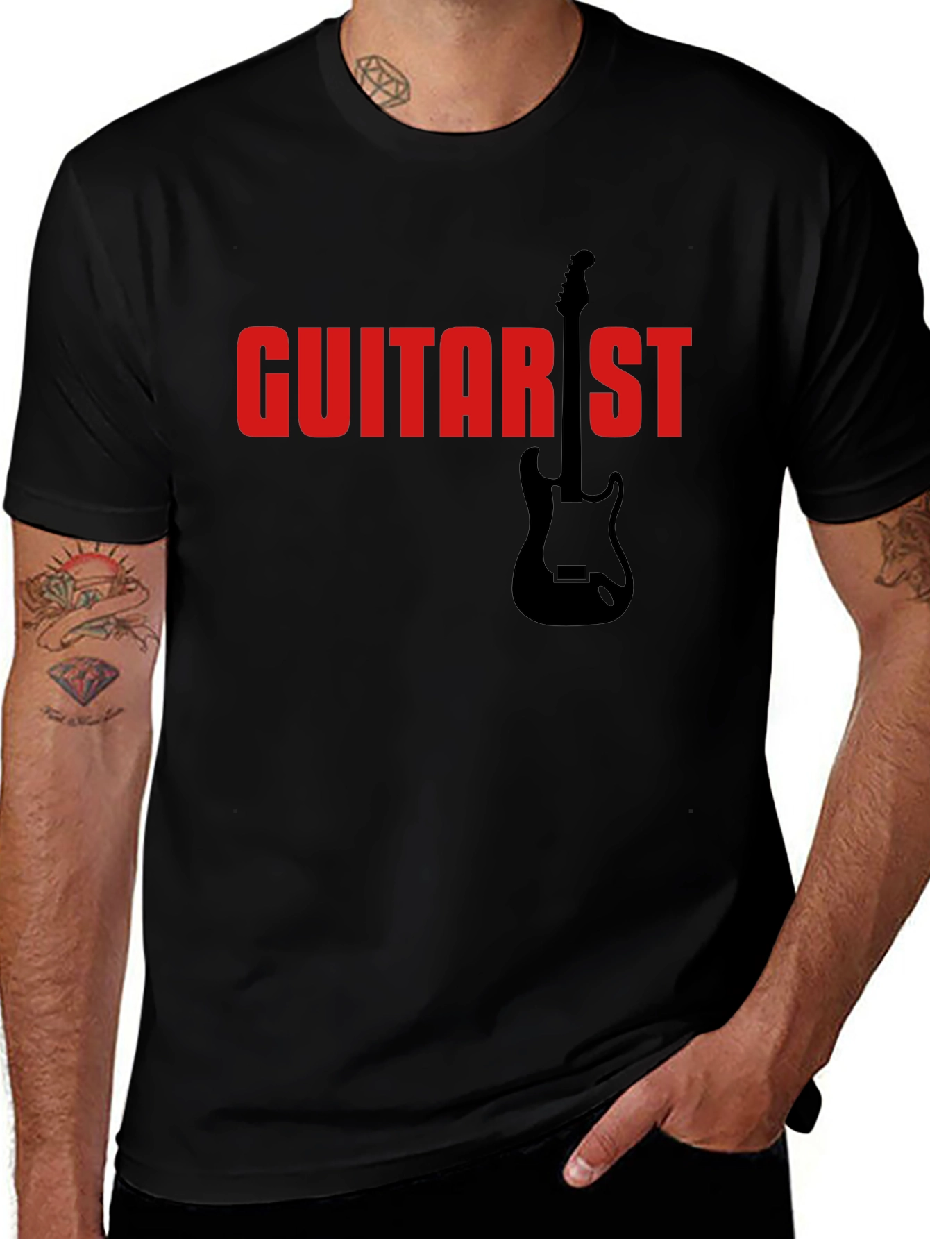 Guitar Street Black Graphic Tee