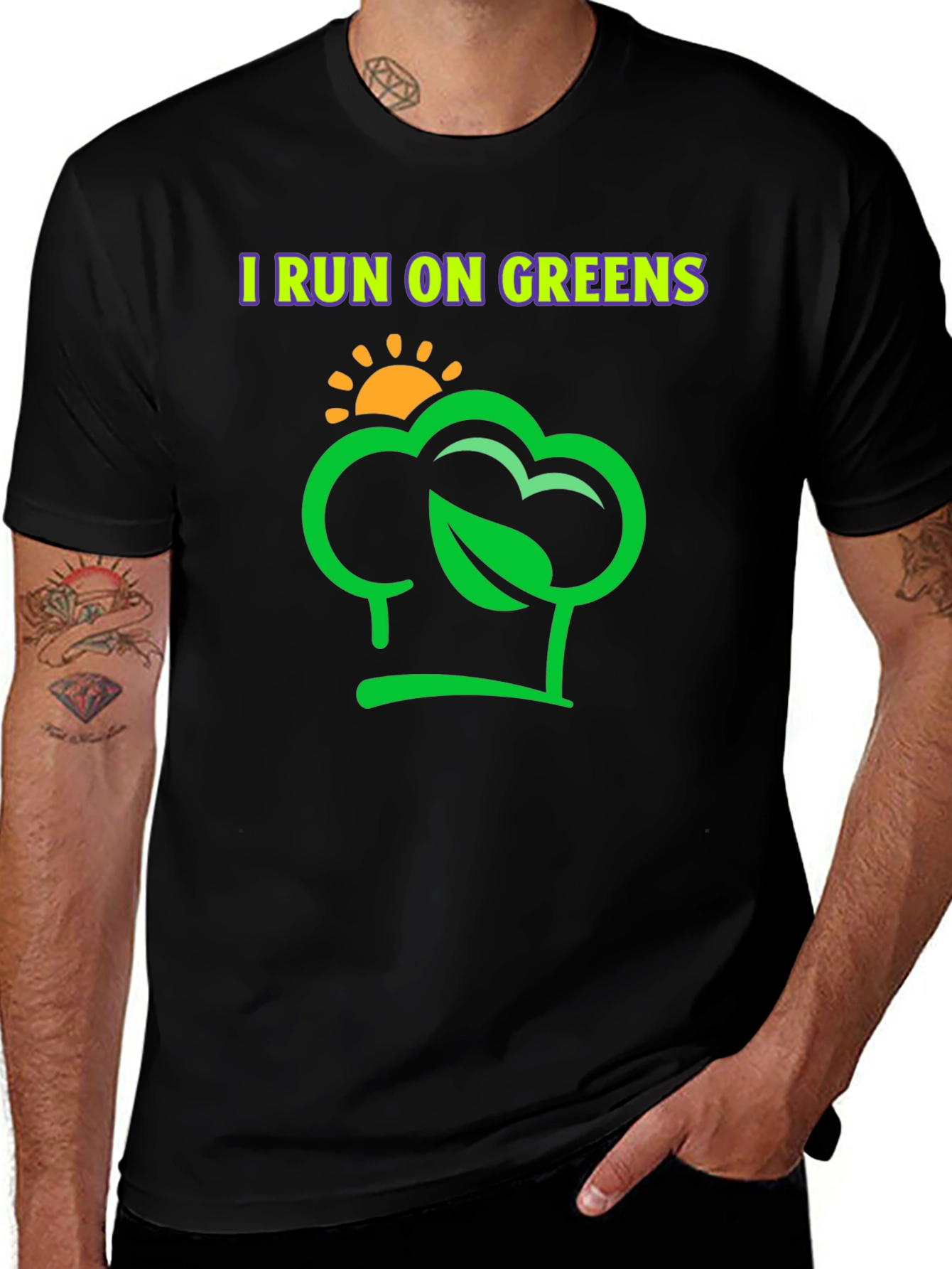 I Run on Greens T-Shirt - Vegan Lifestyle Tee
