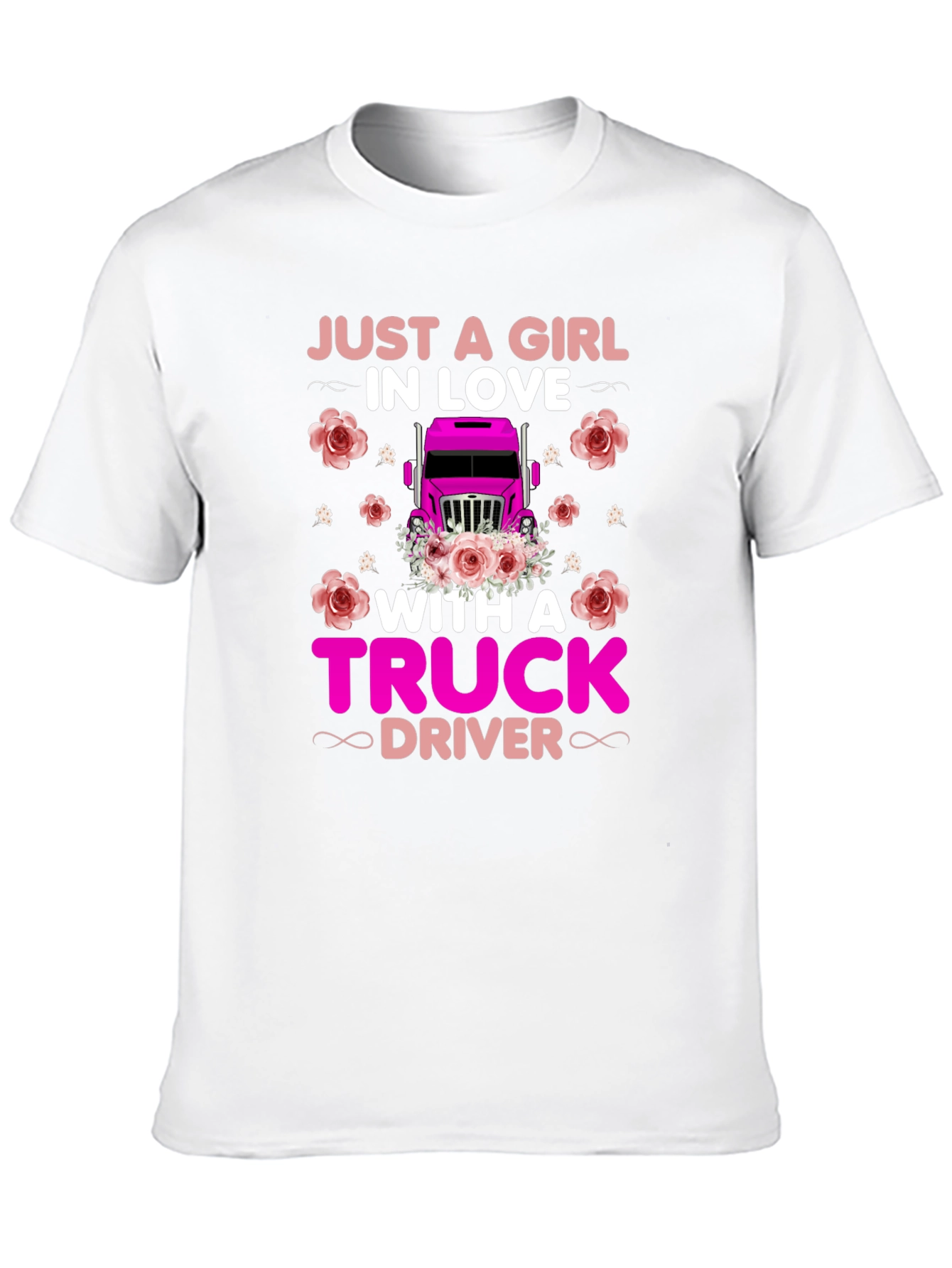 Just a Girl in Love Truck Driver T-Shirt