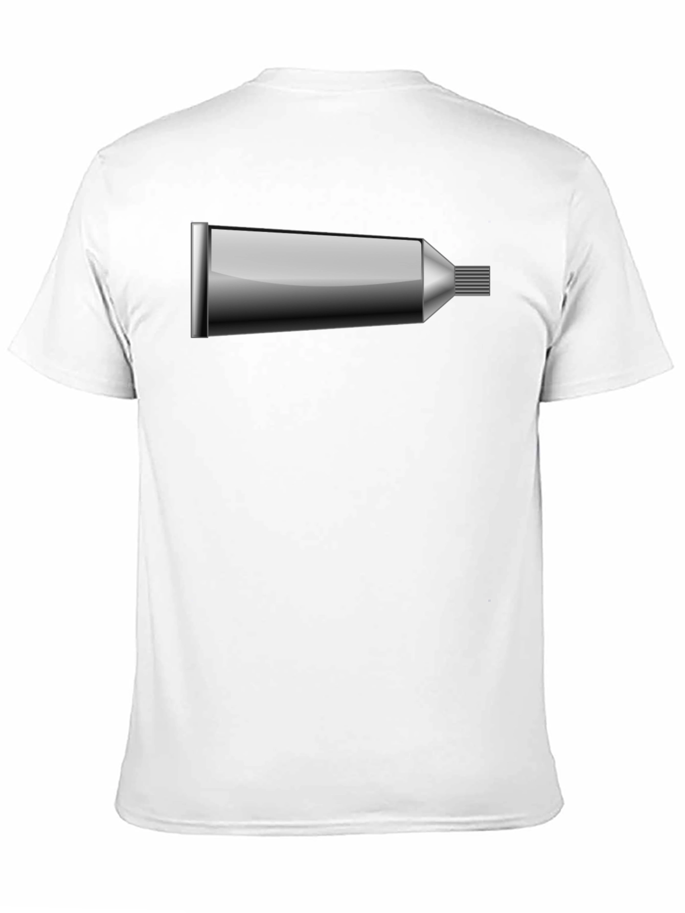 Novelty Toothpaste Tube Graphic Tee - Black Cotton Blend