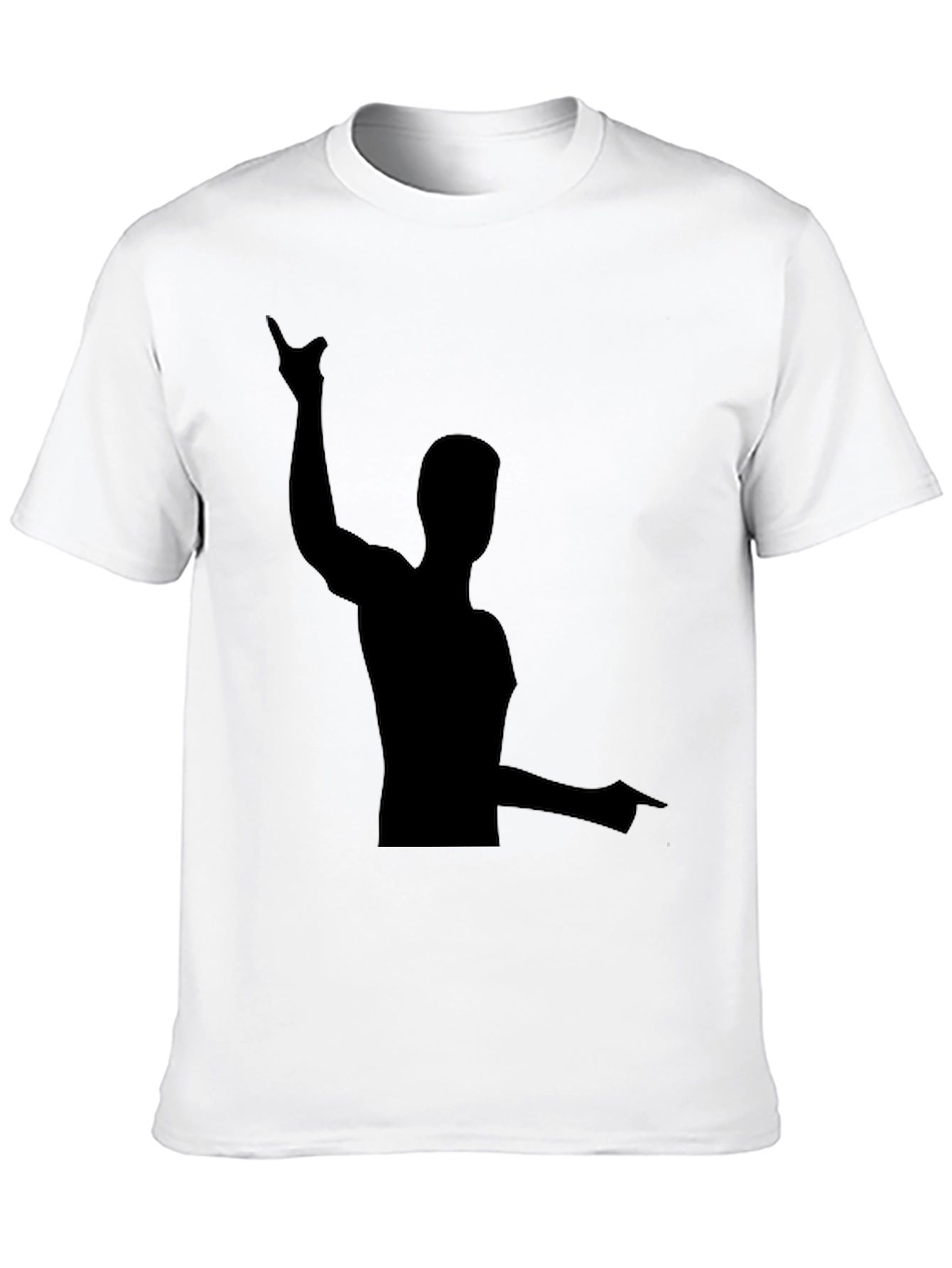 Mens Black Graphic Tee - Pointing Silhouette