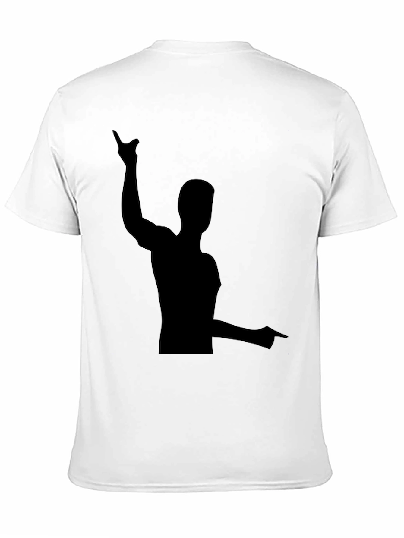 Mens Black Graphic Tee - Pointing Silhouette