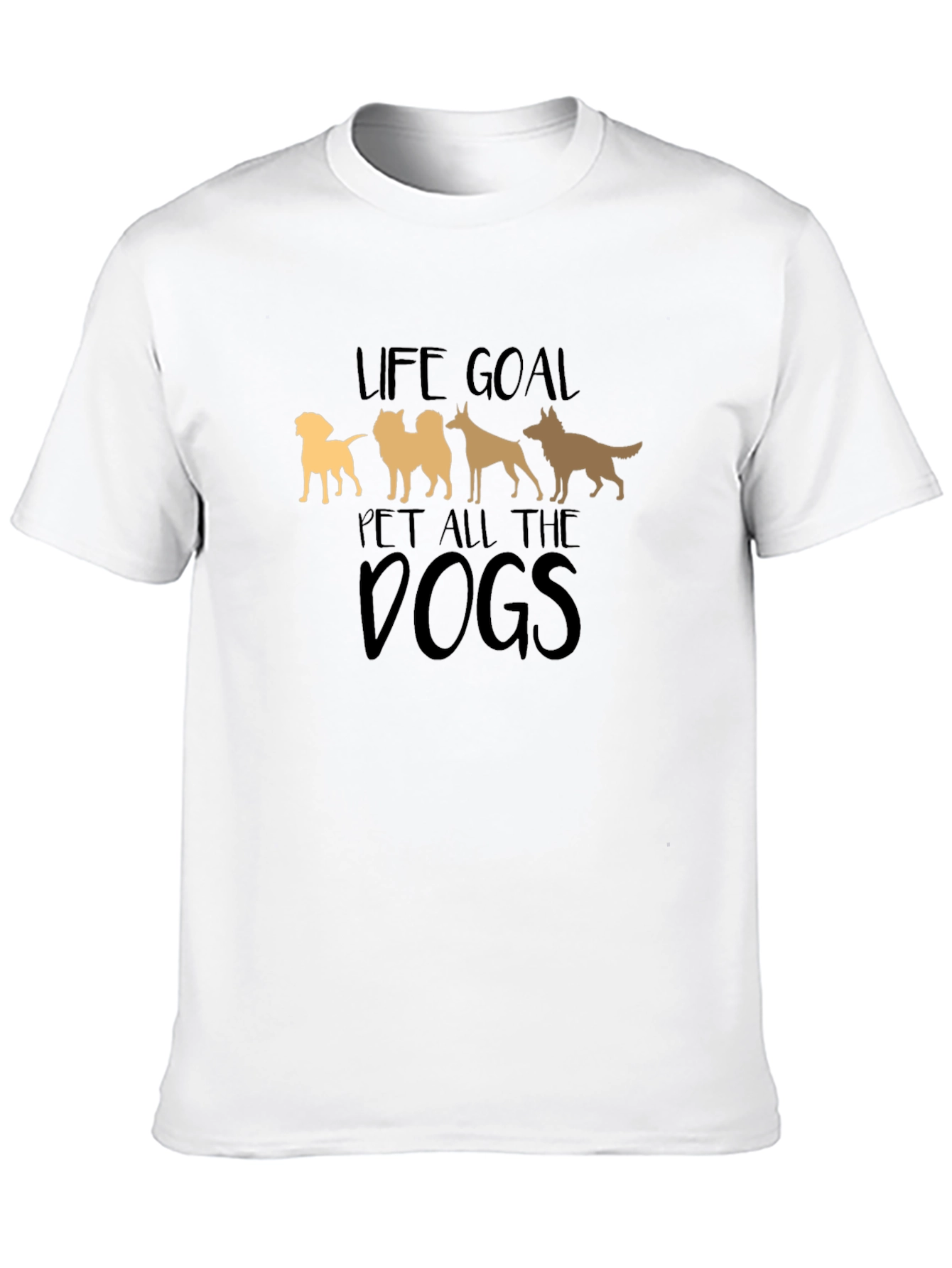 Life Goal Pet All The Dogs Black T-Shirt