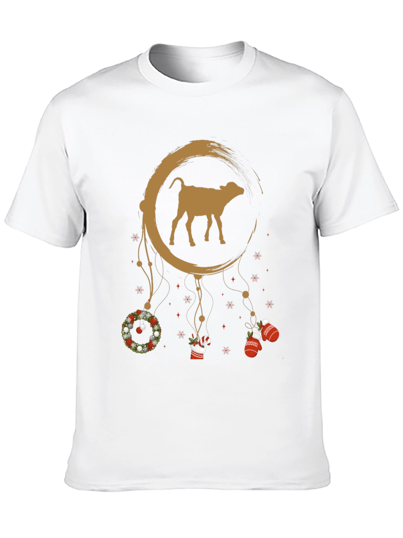Festive Cow Dreamcatcher Graphic Tee