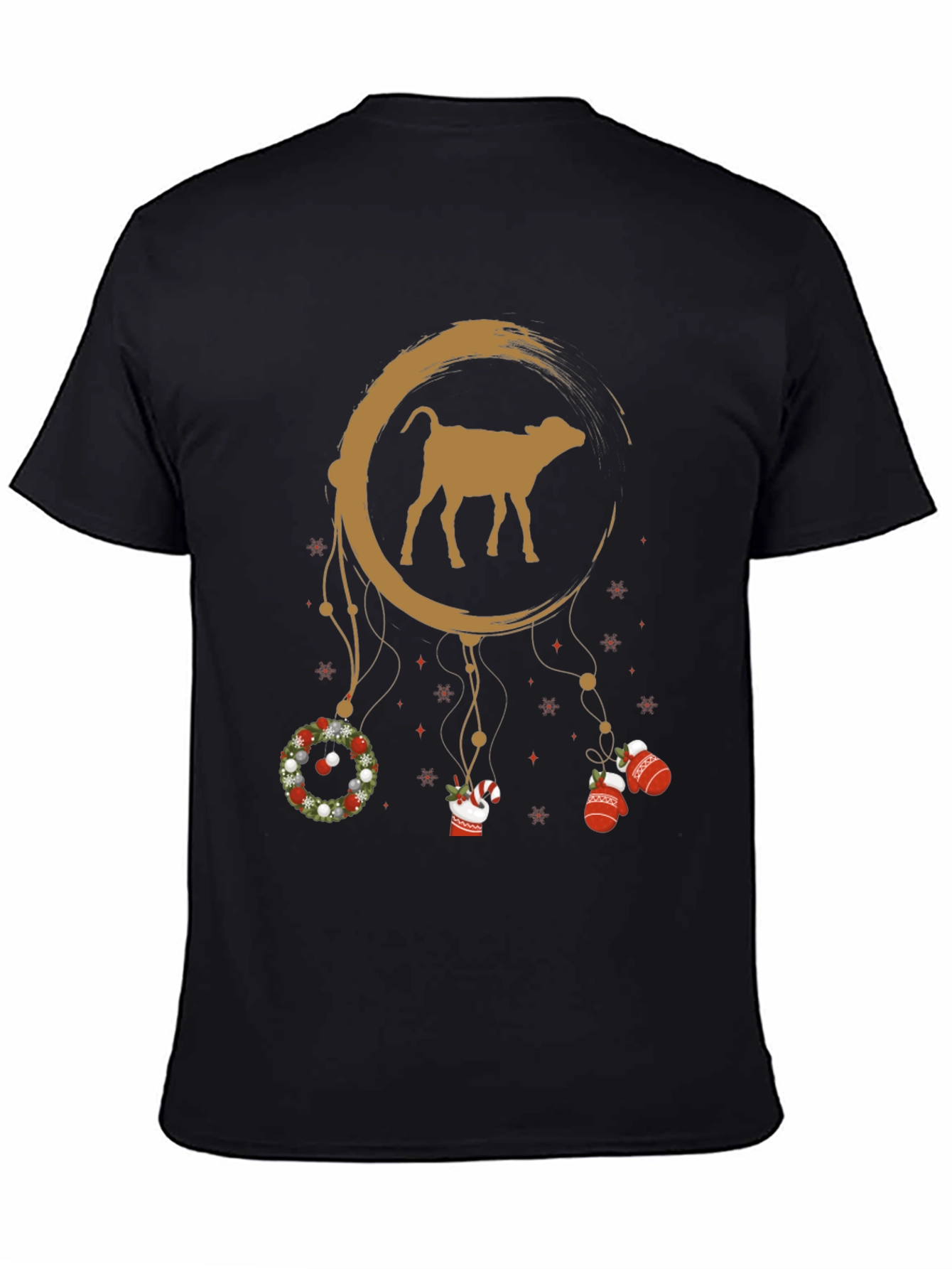 Festive Cow Dreamcatcher Graphic Tee