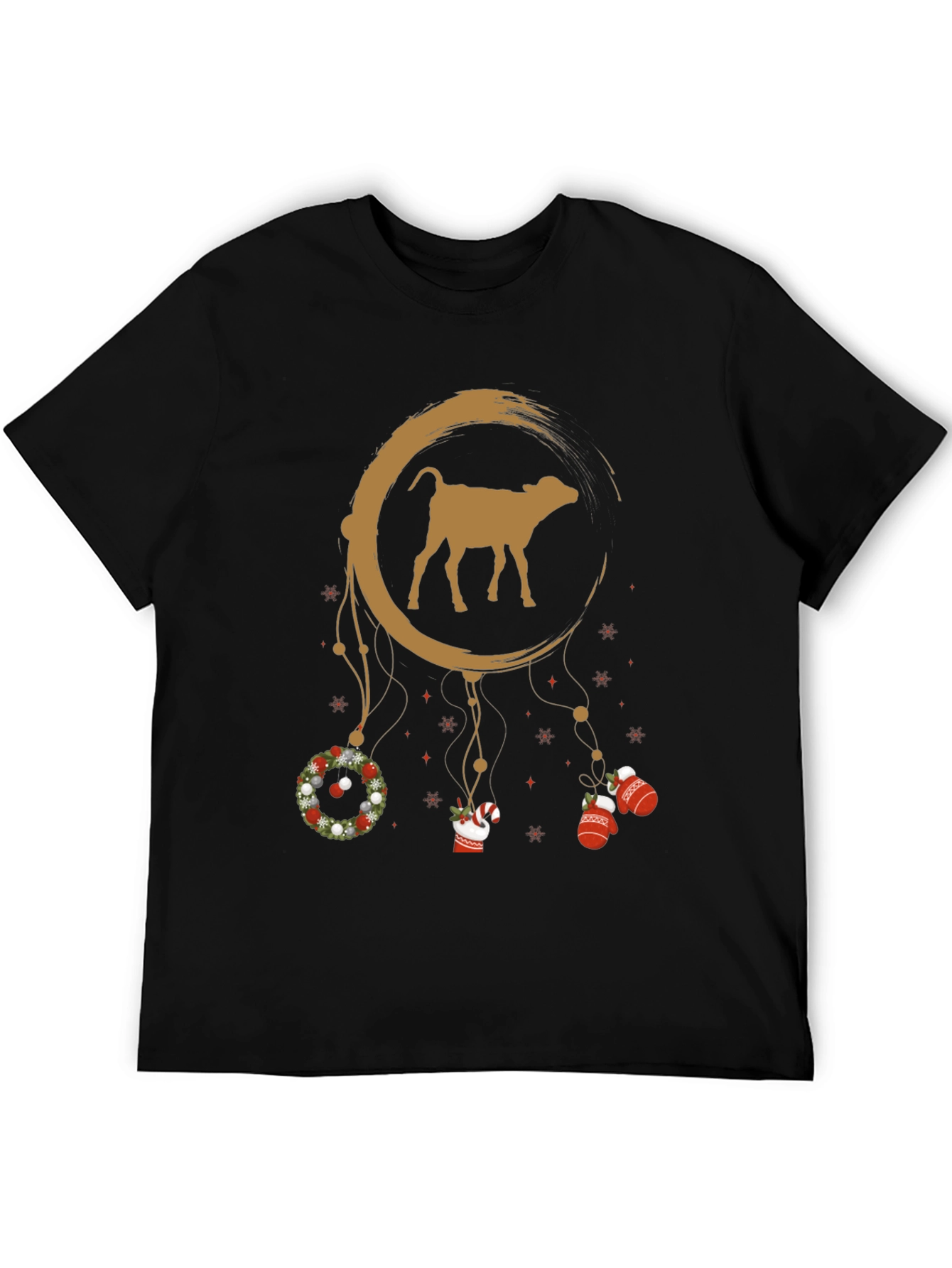 Festive Cow Dreamcatcher Graphic Tee
