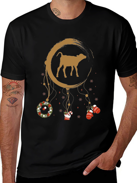 Festive Cow Dreamcatcher Graphic Tee