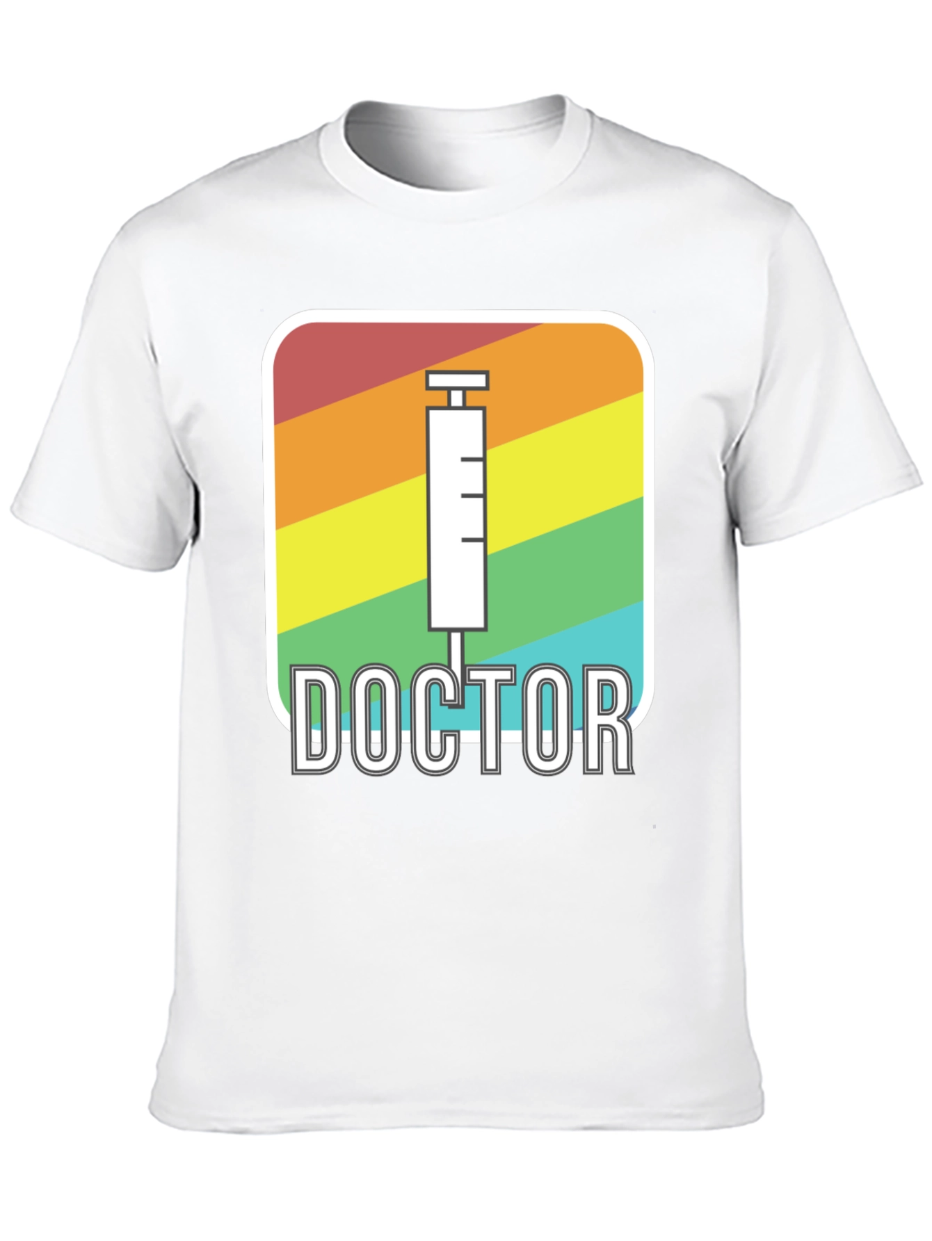 Rainbow Doctor Syringe Graphic T-Shirt