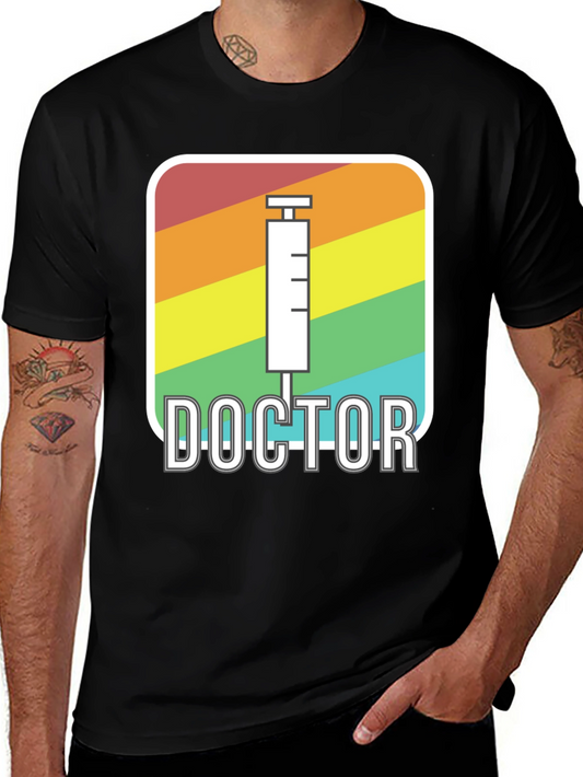 Rainbow Doctor Syringe Graphic T-Shirt