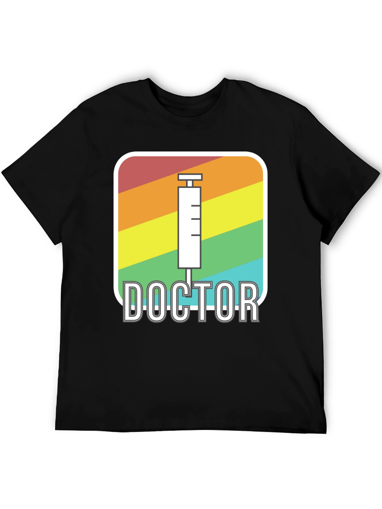 Rainbow Doctor Syringe Graphic T-Shirt