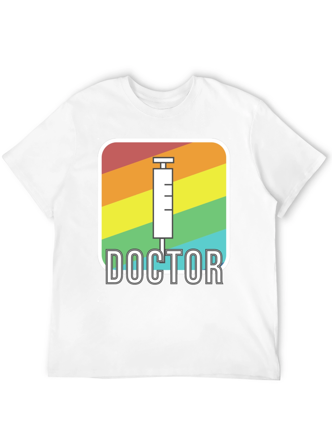Rainbow Doctor Syringe Graphic T-Shirt