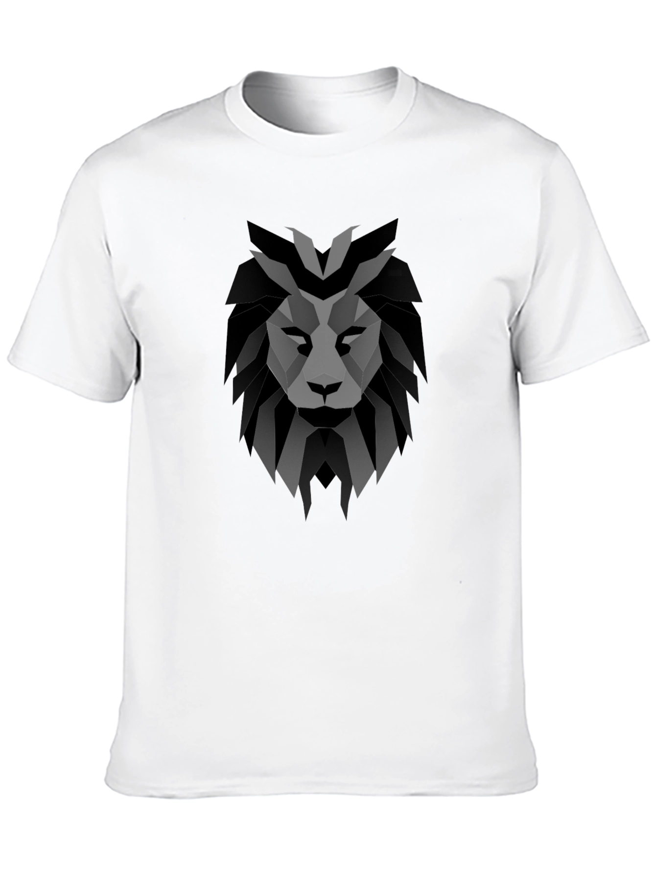 Geometric Lion Graphic Tee - Modern Style