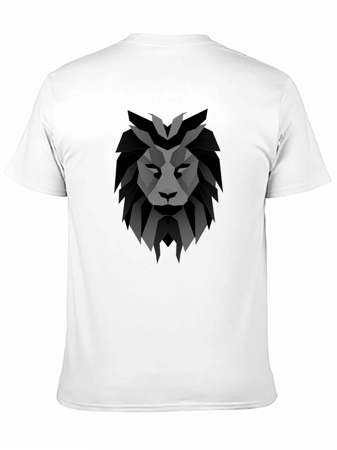 Geometric Lion Graphic Tee - Modern Style