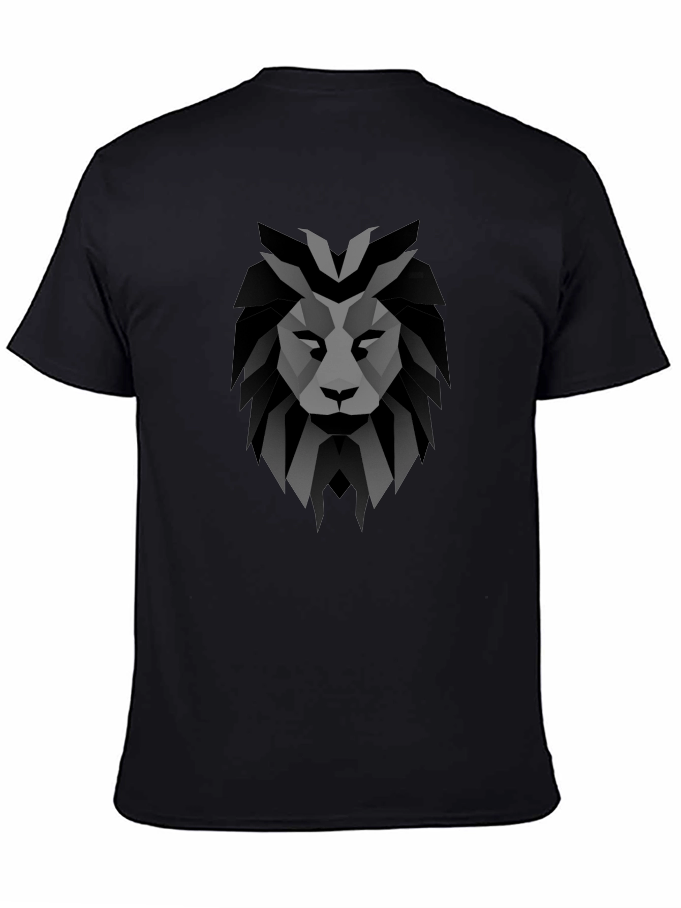 Geometric Lion Graphic Tee - Modern Style
