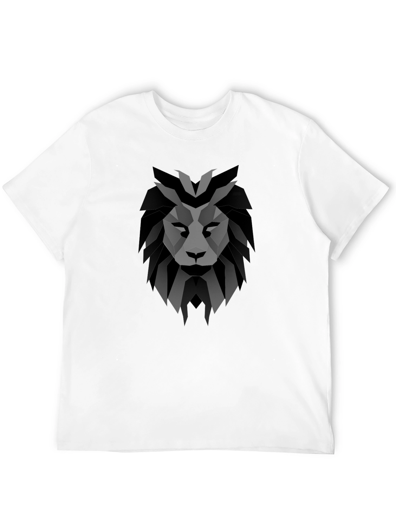 Geometric Lion Graphic Tee - Modern Style