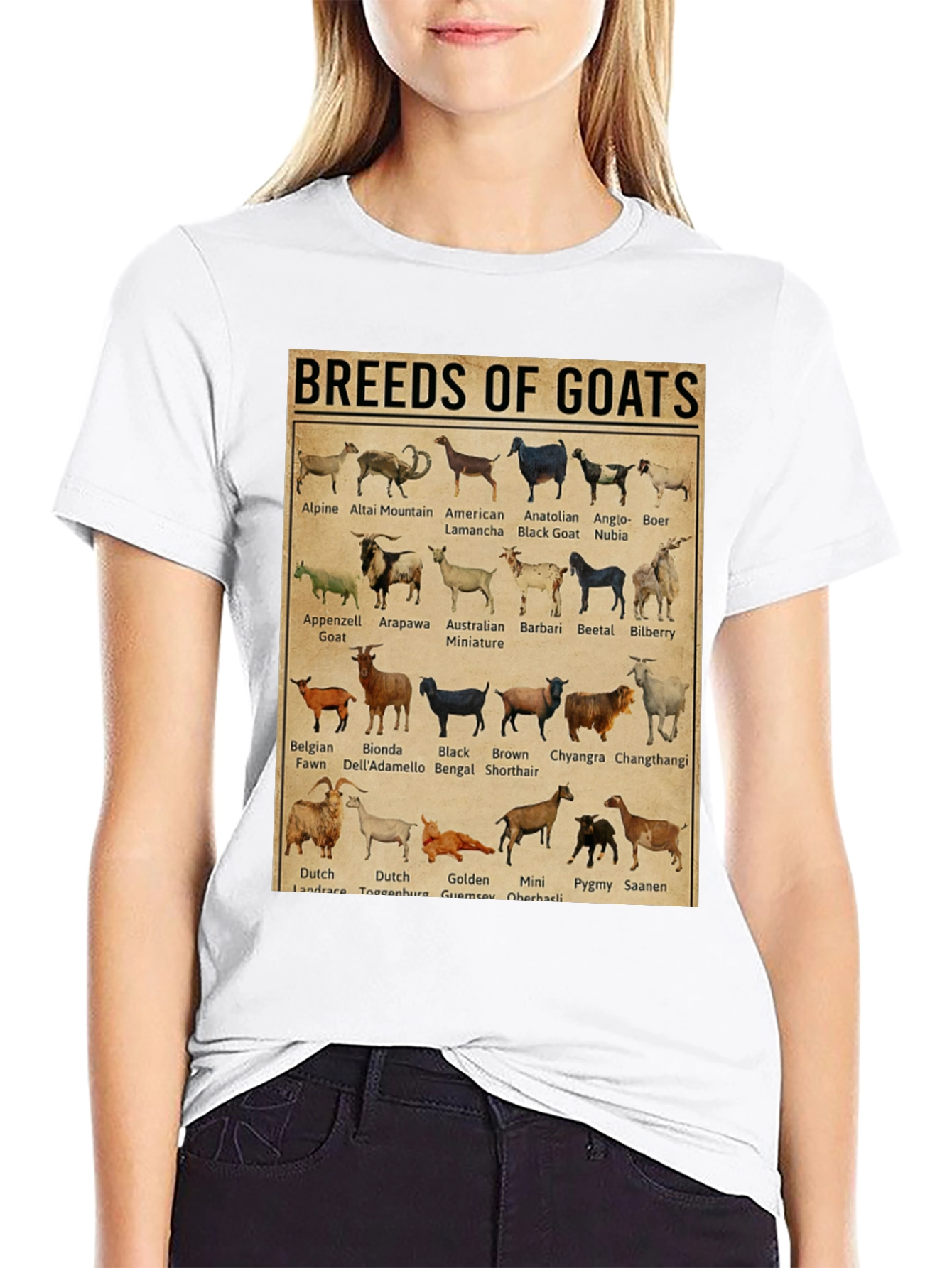 Breeds of Goats T-Shirt - Farm Animal Lover Tee