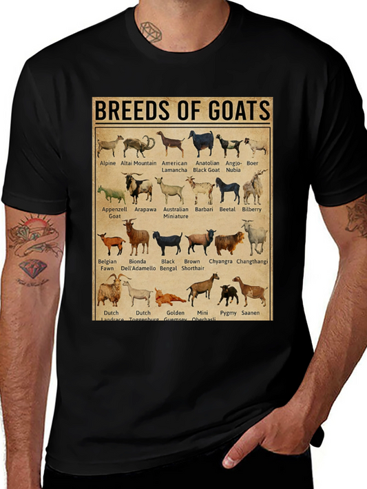 Breeds of Goats T-Shirt - Farm Animal Lover Tee
