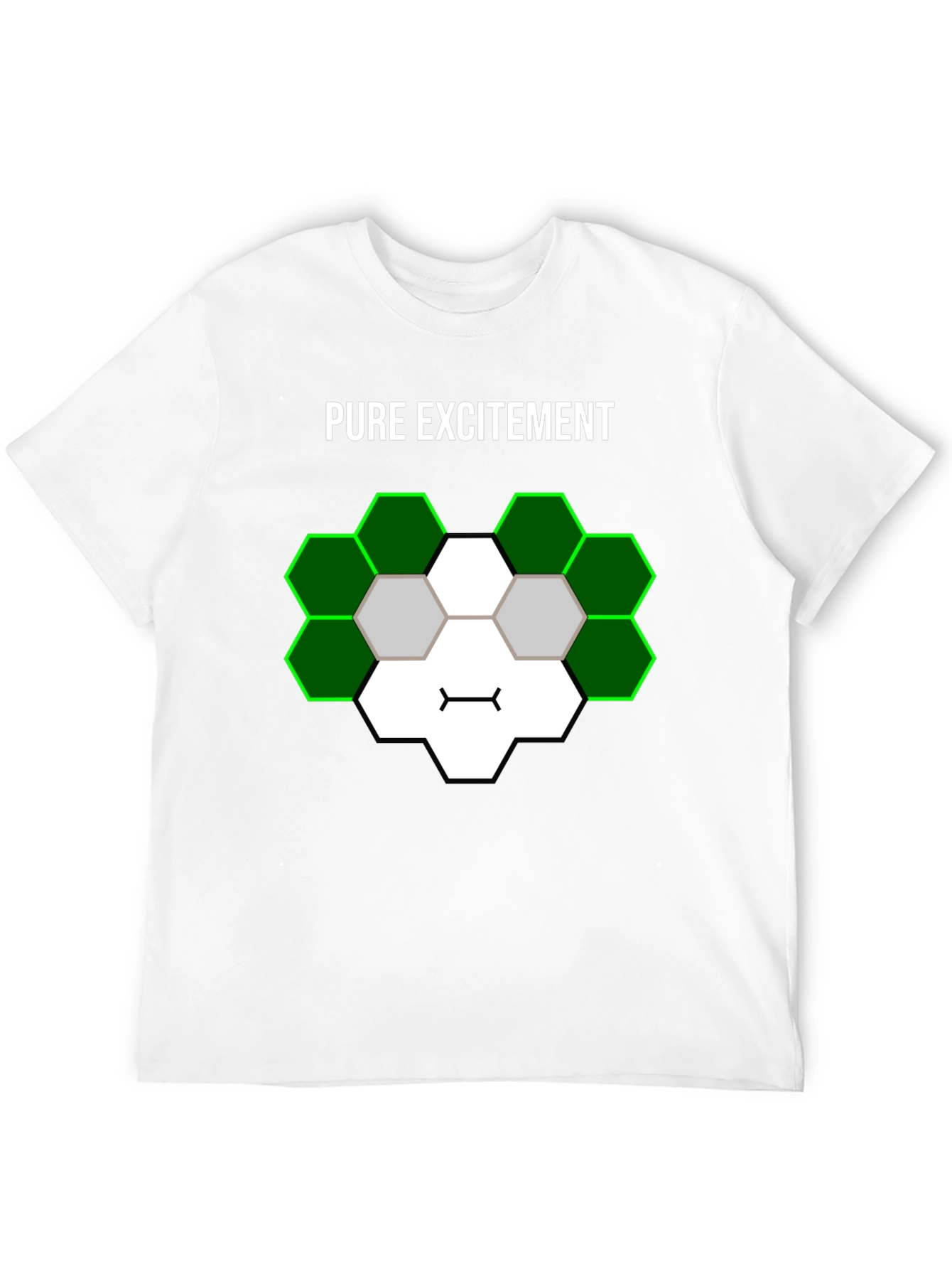 Pure Excitement Hexagon Design T-Shirt