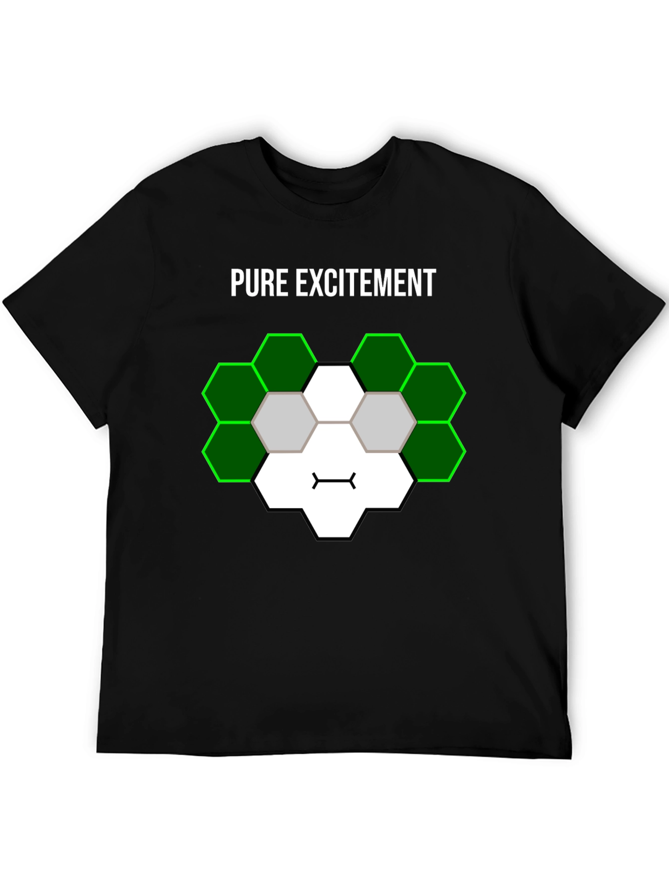 Pure Excitement Hexagon Design T-Shirt