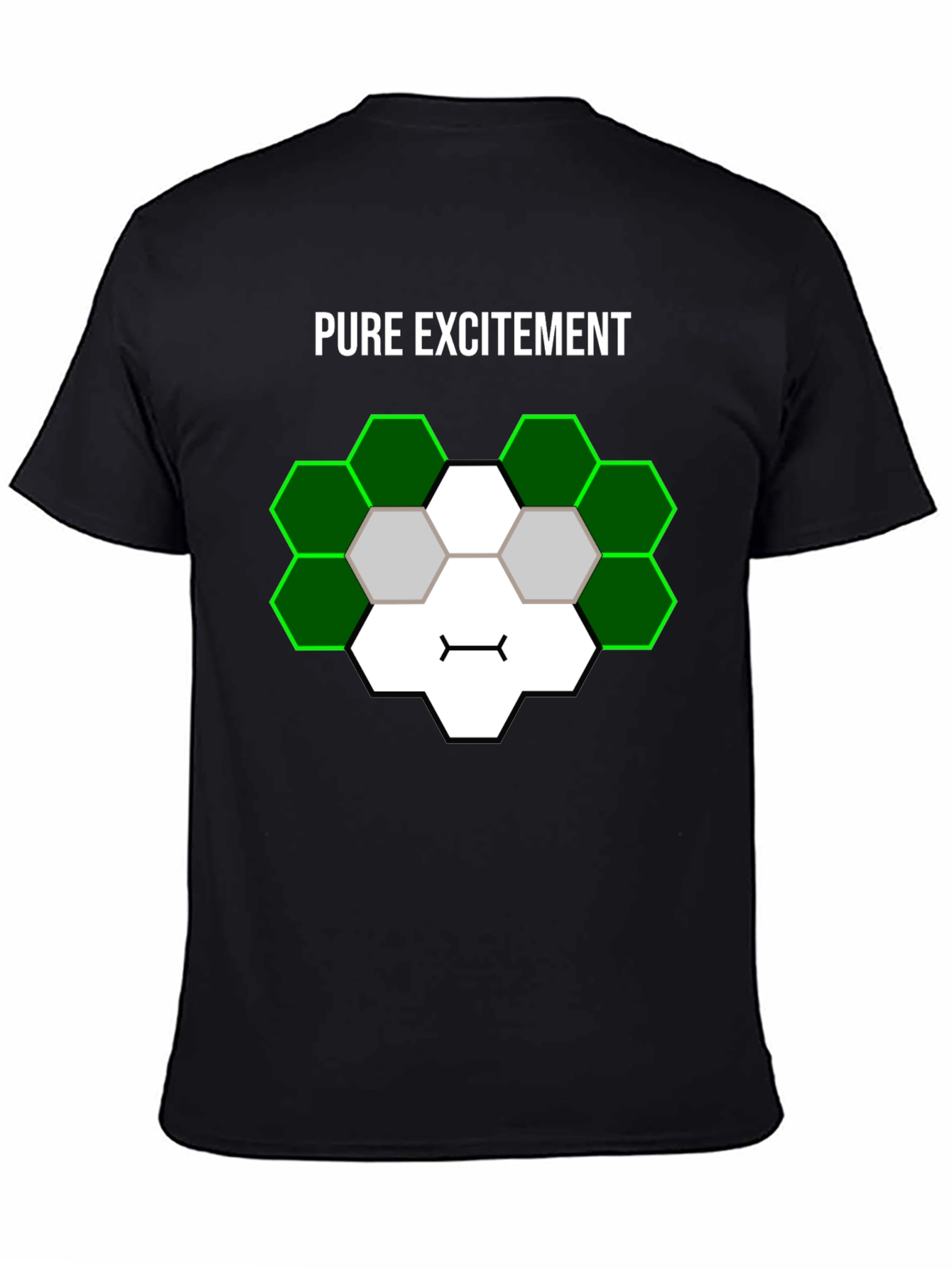 Pure Excitement Hexagon Design T-Shirt