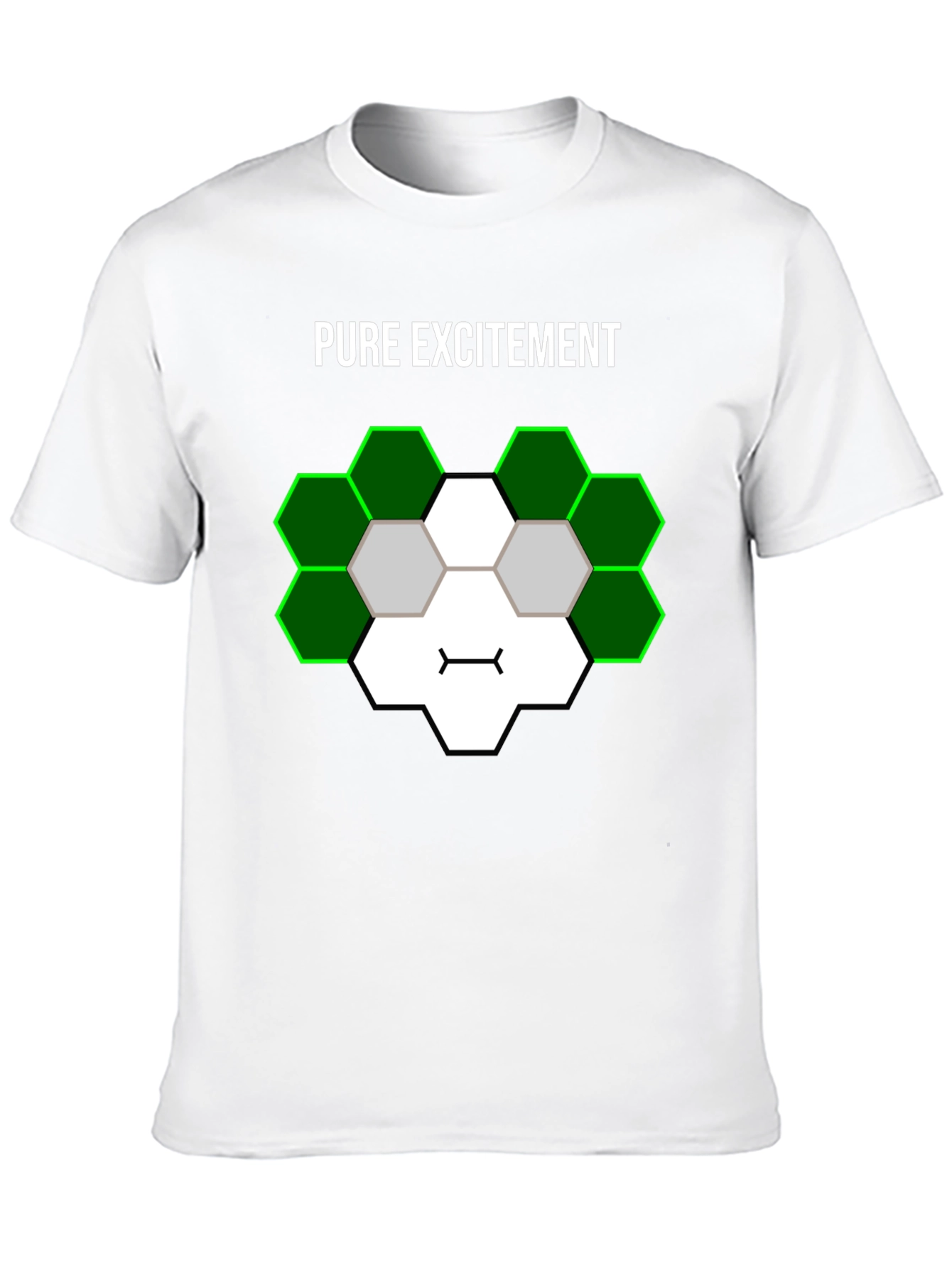 Pure Excitement Hexagon Design T-Shirt