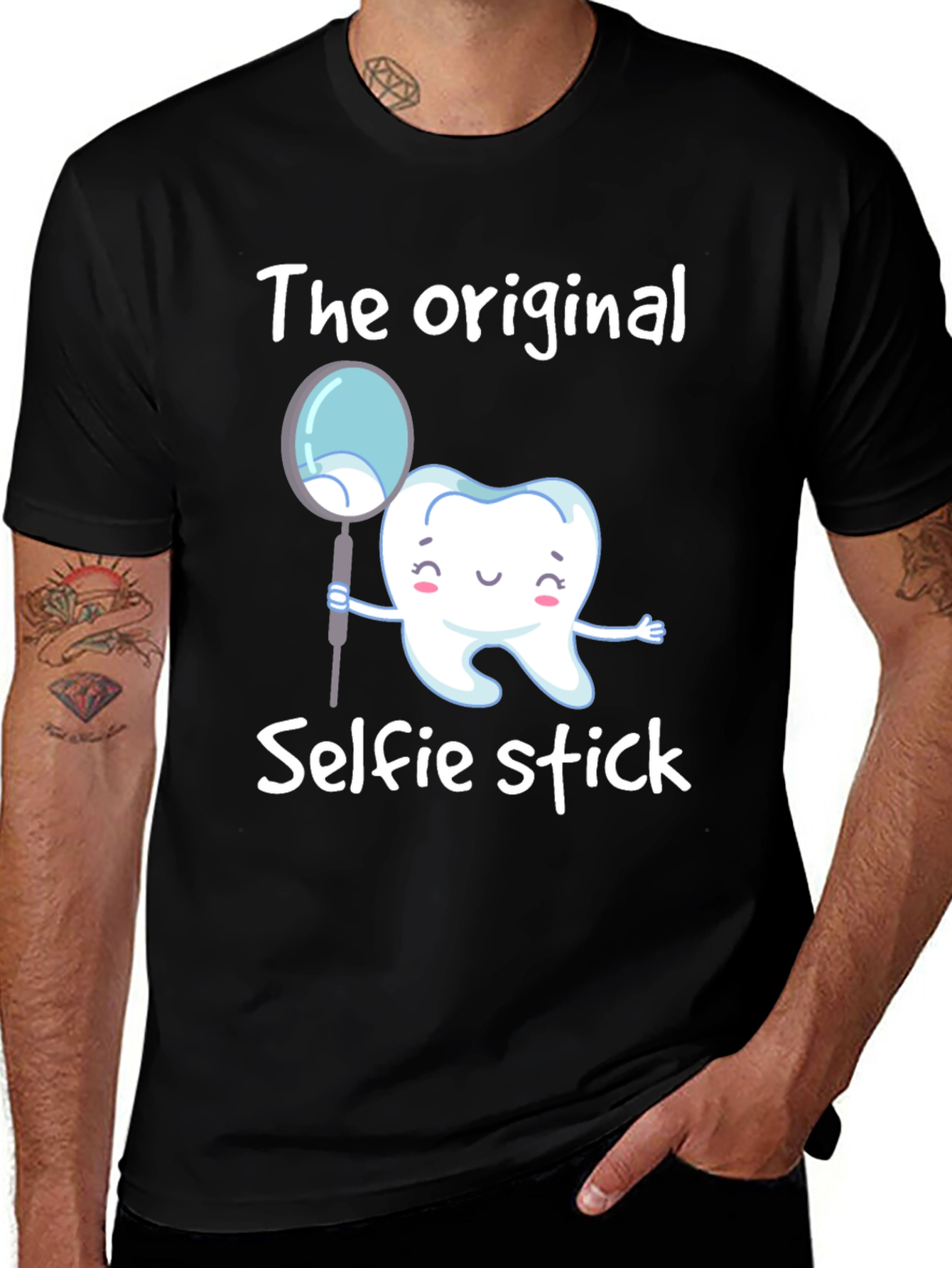 Funny Dental Hygienist Selfie Stick T-Shirt