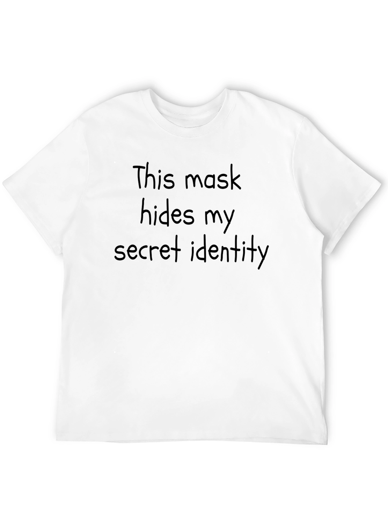 Secret Identity Mask T-Shirt - Premium Black Tee