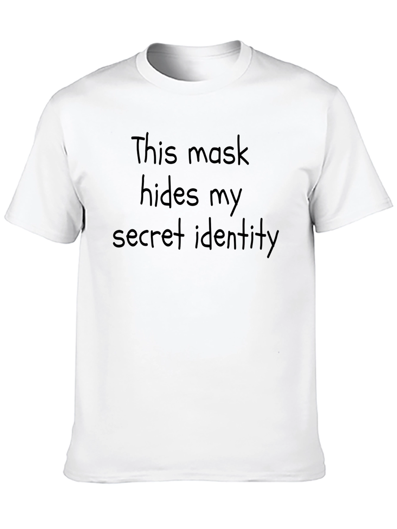 Secret Identity Mask T-Shirt - Premium Black Tee
