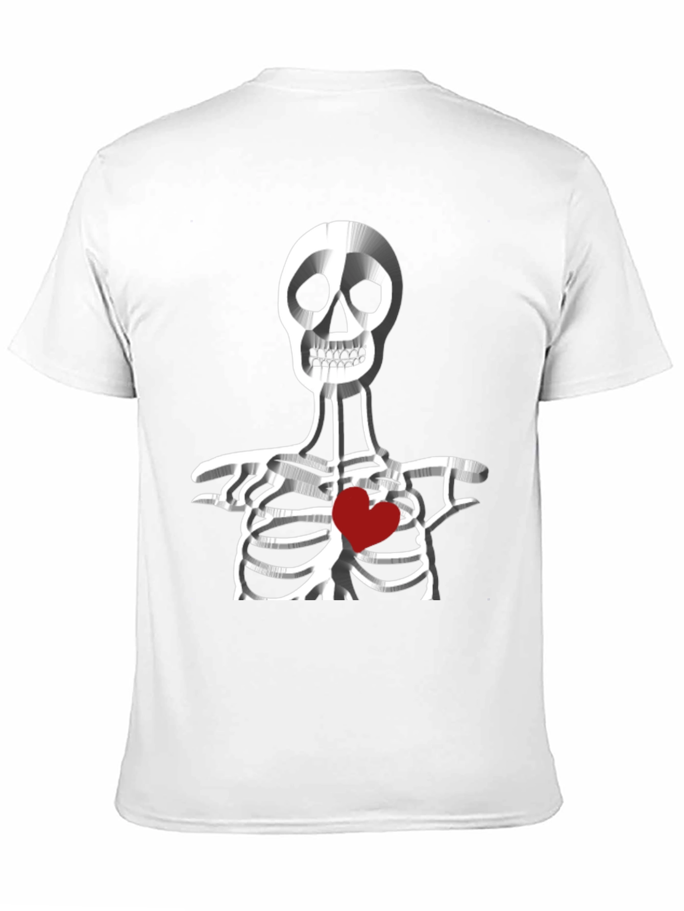 Skeleton Heart Graphic Tee - Black