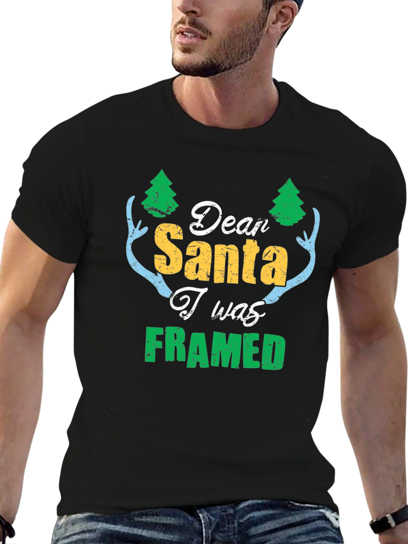 Dear Santa I Was Framed Graphic Tee