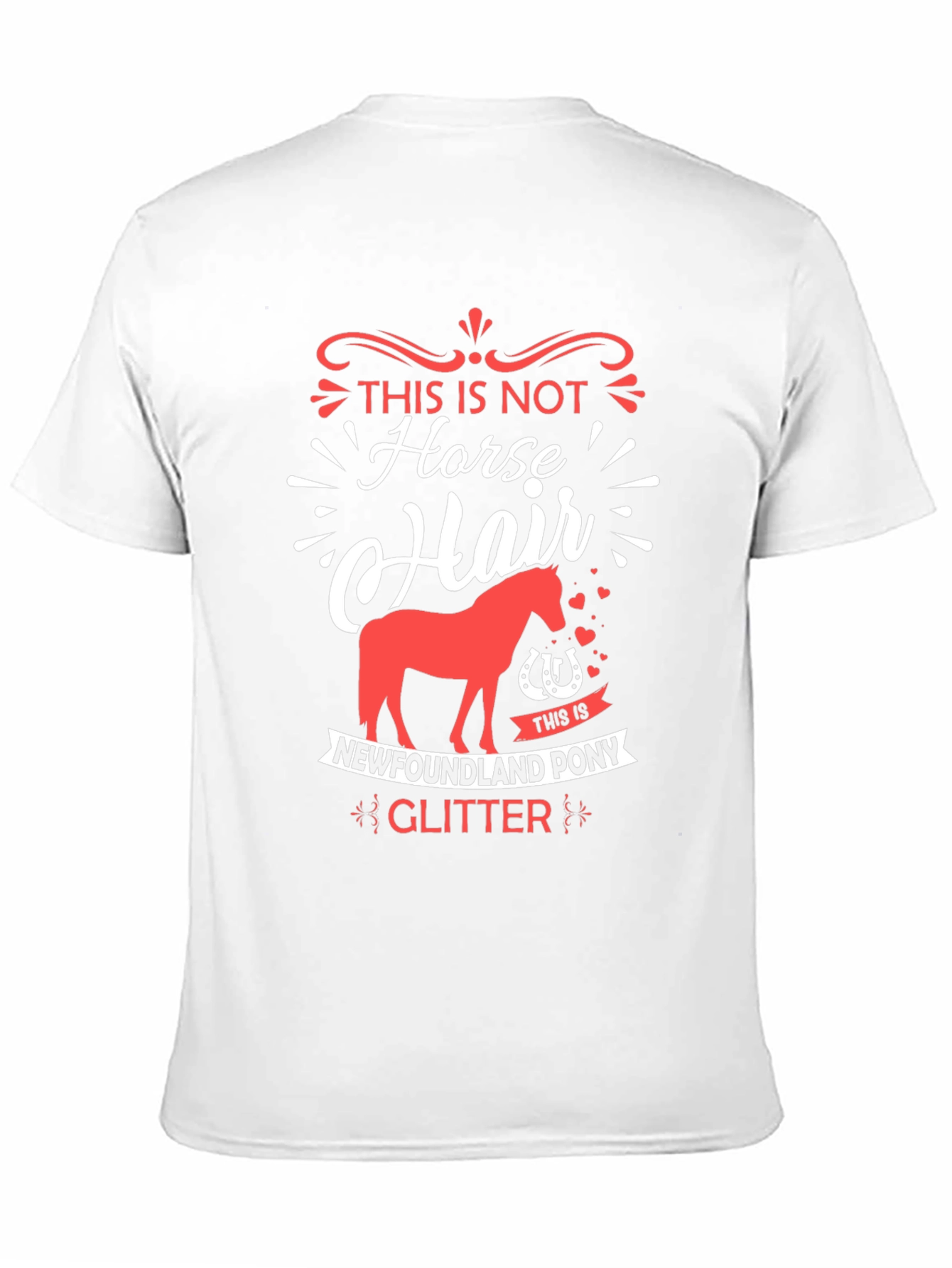 Horse Hair Newfoundland Pony Glitter T-Shirt