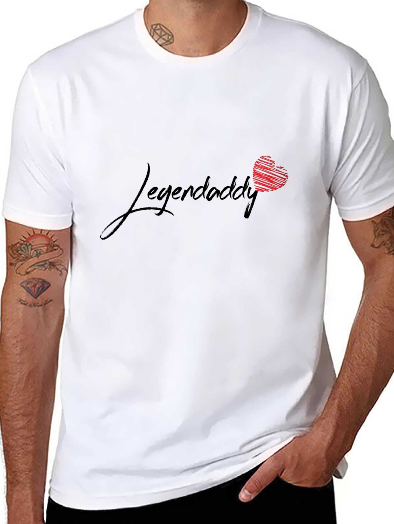 Legendaddy Black T-Shirt with Heart